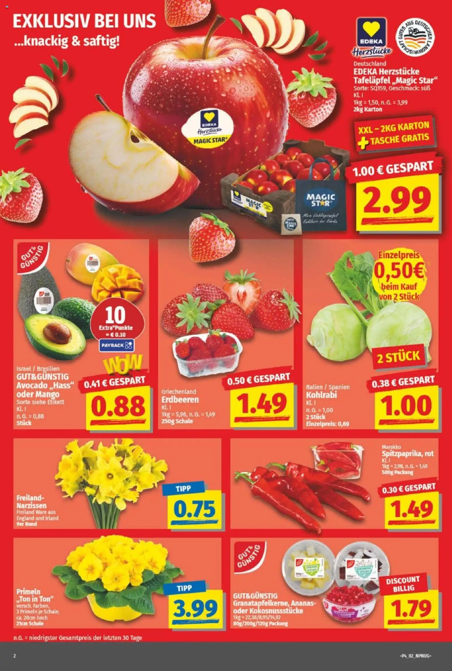 NP Discount Prospekt – gültig ab 18.01.2026 | Seite: 2 | Produkte: Tasche, Ananas, Avocado, Mango