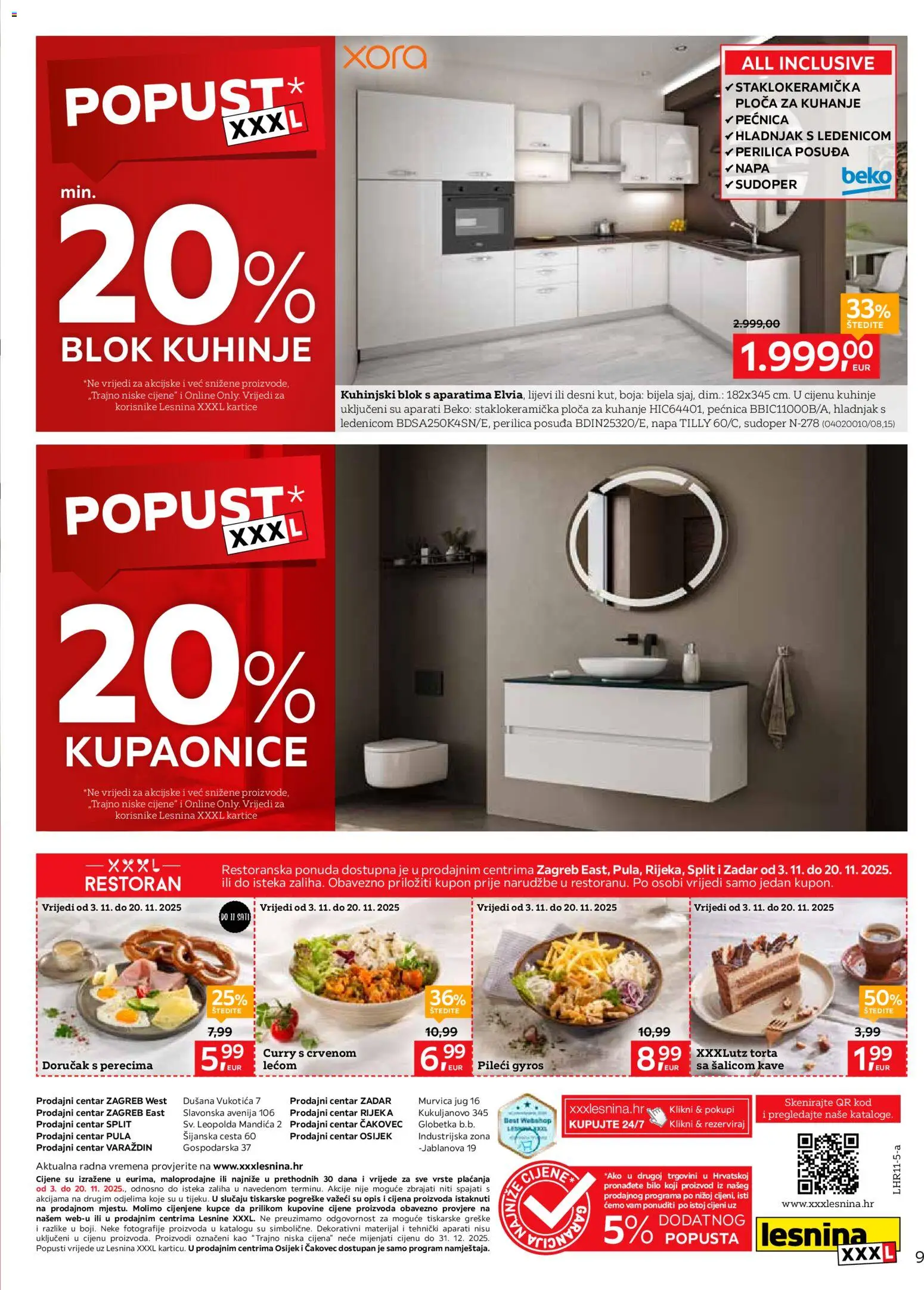 Lesnina katalog | vrijedi od 03.11.2025 | Stranica: 9 | Proizvodi: Perilica posuđa, Torta, Pećnica, Ploča za kuhanje