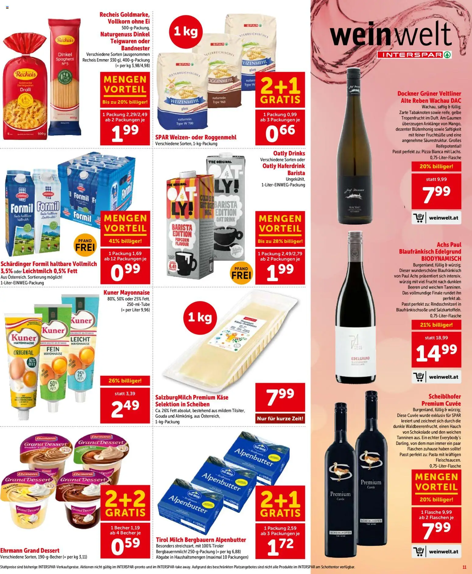 Interspar Flugblatt - Tirol gültig ab 31.03.2026 | Seite: 12 | Produkte: Pasta, Mayonnaise, Milch, Schokolade