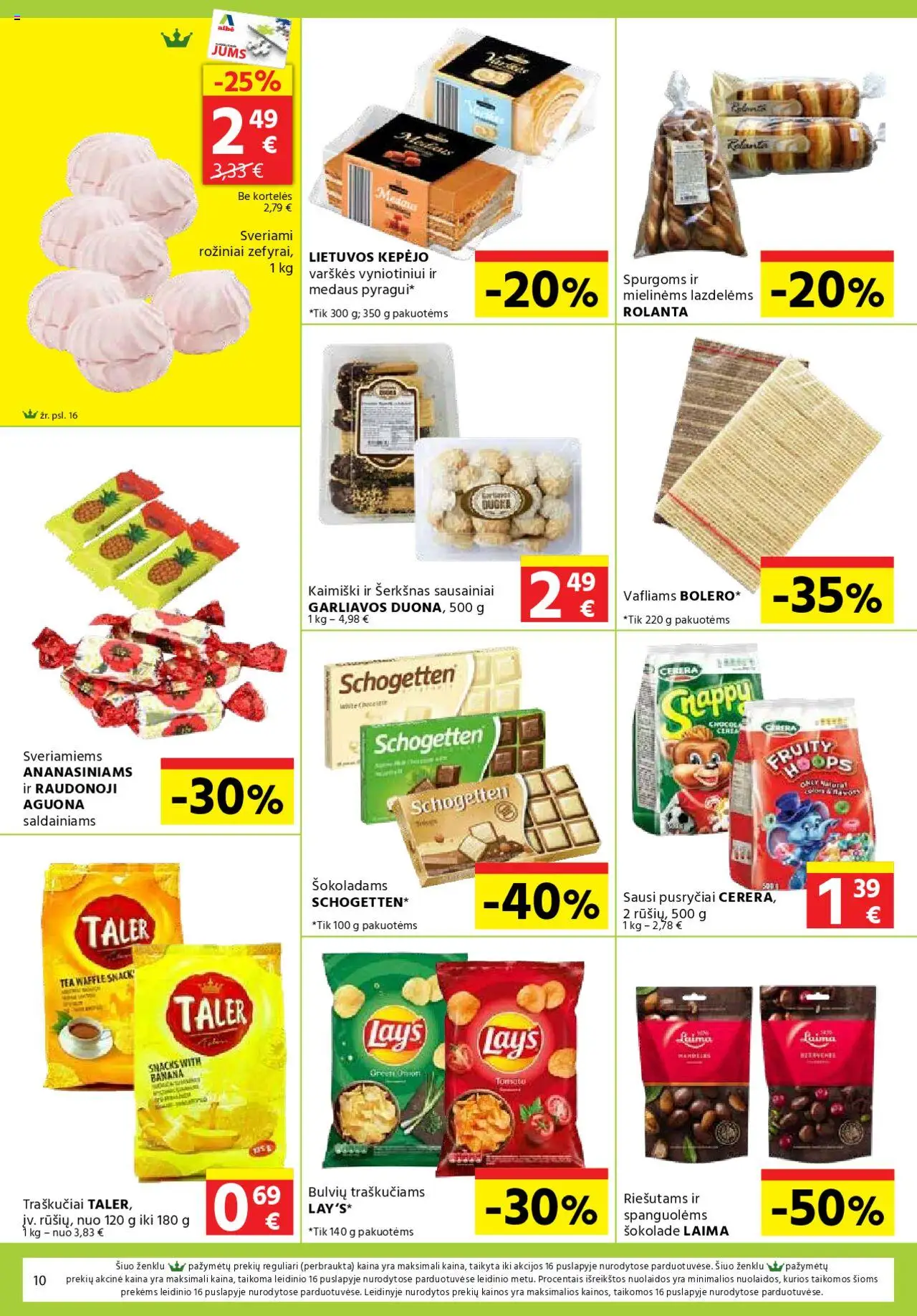 AIBE leidinys│galioja nuo 22.05.2025 | Puslapis: 10 | Prekių: Sausainiai, Traškučiai