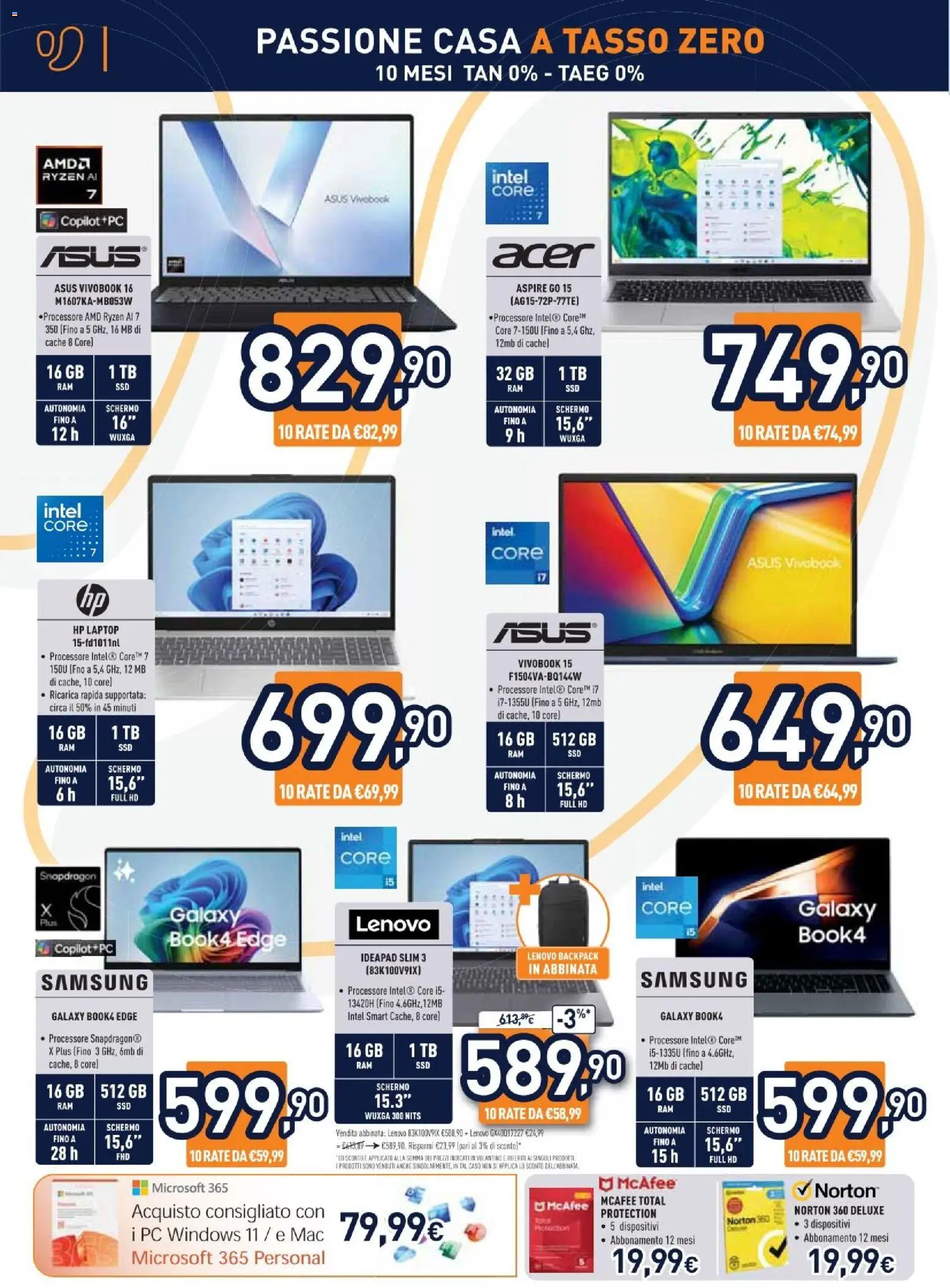 Volantino Unieuro del 27.02.2026 | Pagina: 20 | Prodotti: Schermo, Laptop, PC, Samsung