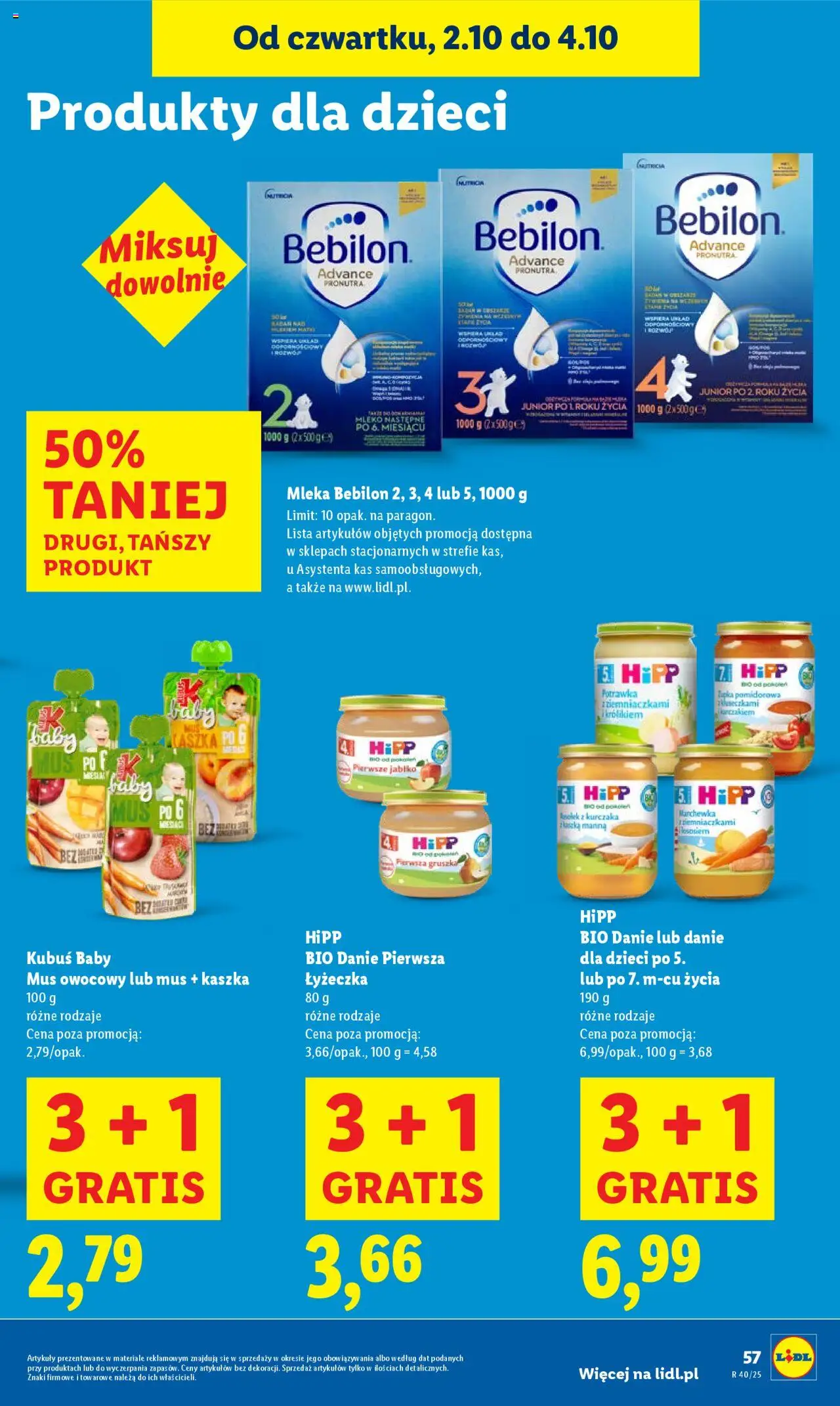 Lidl Gazetka od 02.10.2025 | Strona: 61 | Produkty: Gruszka, Mleka, Mleko, Marchewka