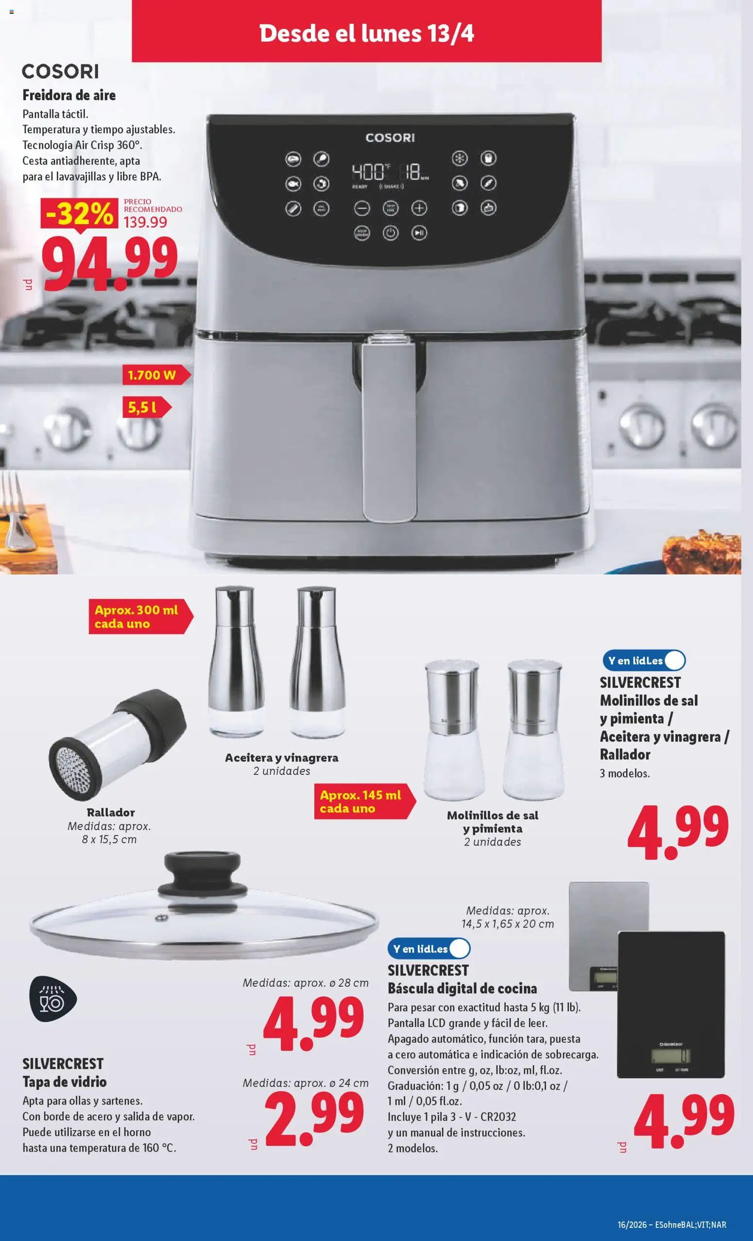 Lidl folleto de bazar │ válido desde el 13.04.2026 | Página: 9 | Productos: El horno, Horno, Cocina, Lavavajillas