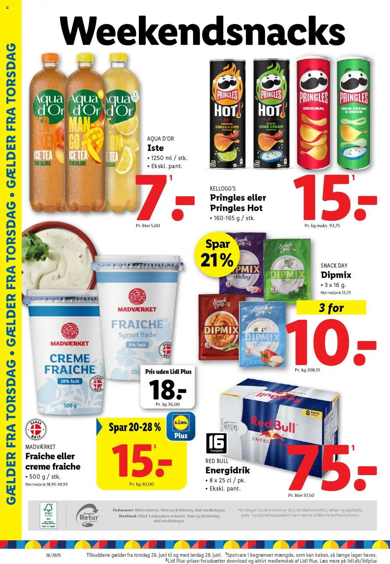 Lidl Tilbudsavis gyldig fra 26.06.2025 | Side: 4 | Produkter: Creme fraiche, Chips, Hvidløg, Søm