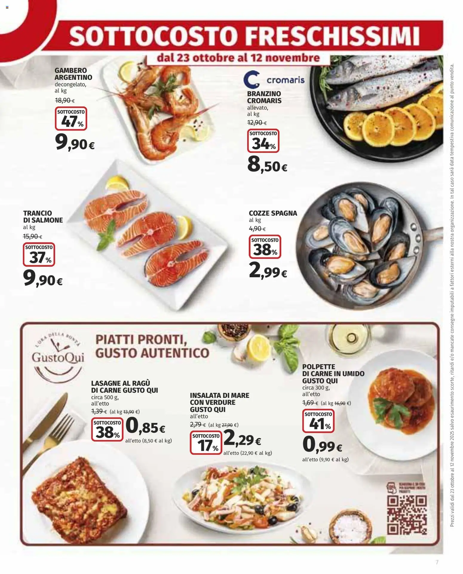 Volantino COOP del 23.10.2025 | Pagina: 7 | Prodotti: Salmone, Data, Ragú, Polpette