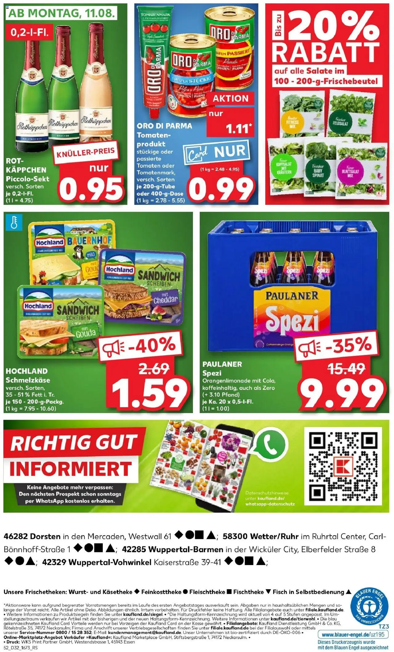 Kaufland prospekt Dorsten	 - gültig ab dem 07.08.2025 | Seite: 52 | Produkte: Paulaner spezi, Tomaten, Rotkäppchen, Paulaner