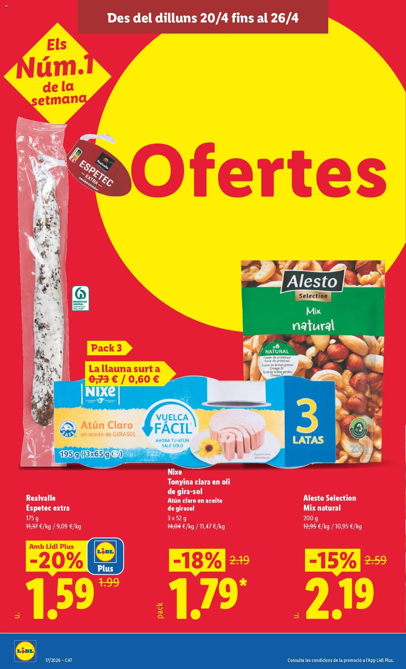 Lidl folleto │ válido desde el 20.04.2026 | Página: 18 | Productos: Aceite, Aceite de girasol, Atún claro