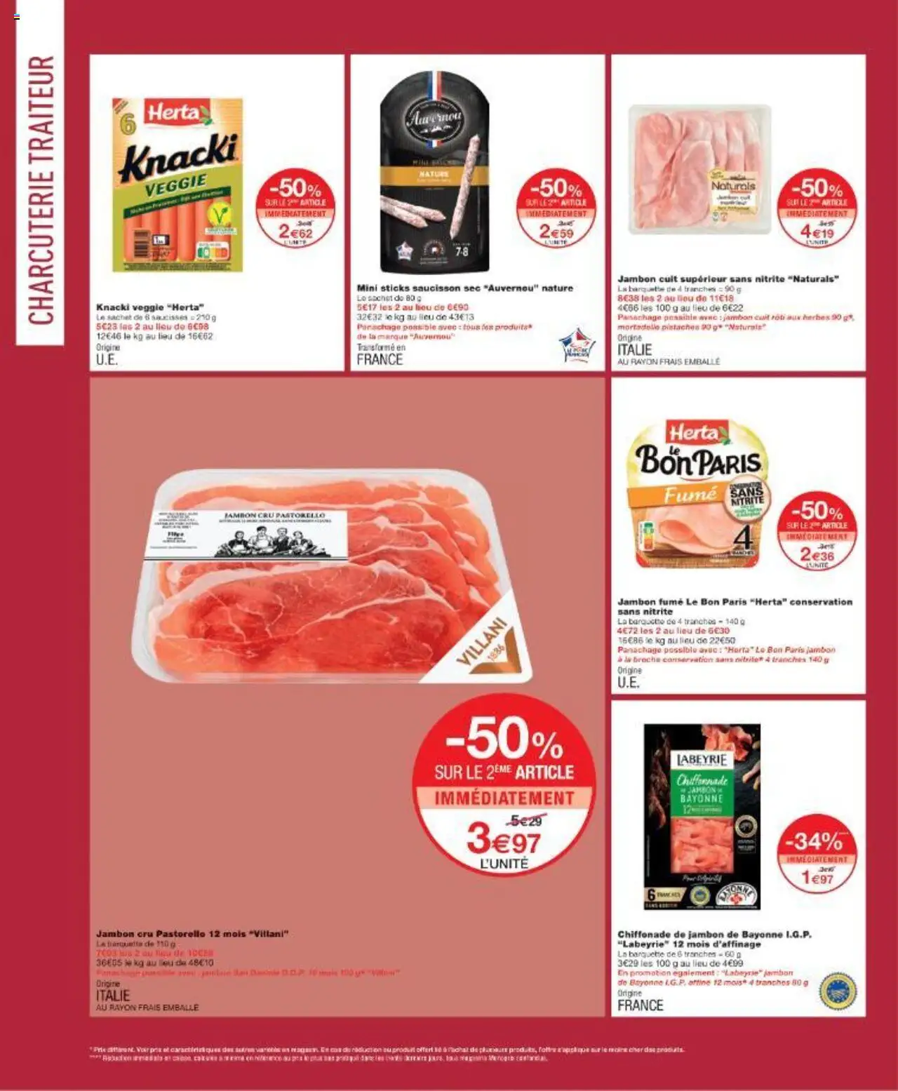  | Page: 44 | Produits: Saucisson sec, Jambon Cru, Pistaches, Jambon