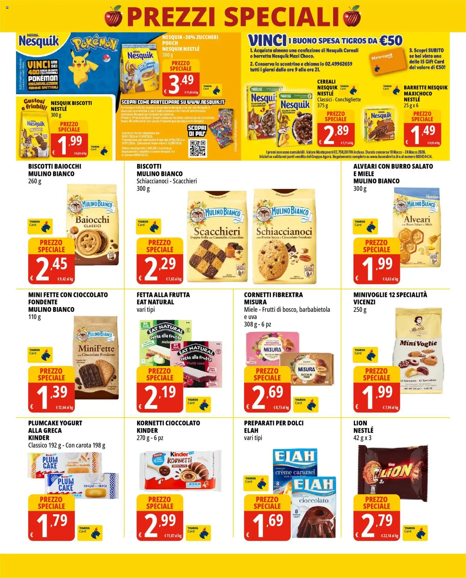 Volantino Tigros del 10.03.2026 | Pagina: 5 | Prodotti: Cioccolato, Cereali, Biscotti, Uva