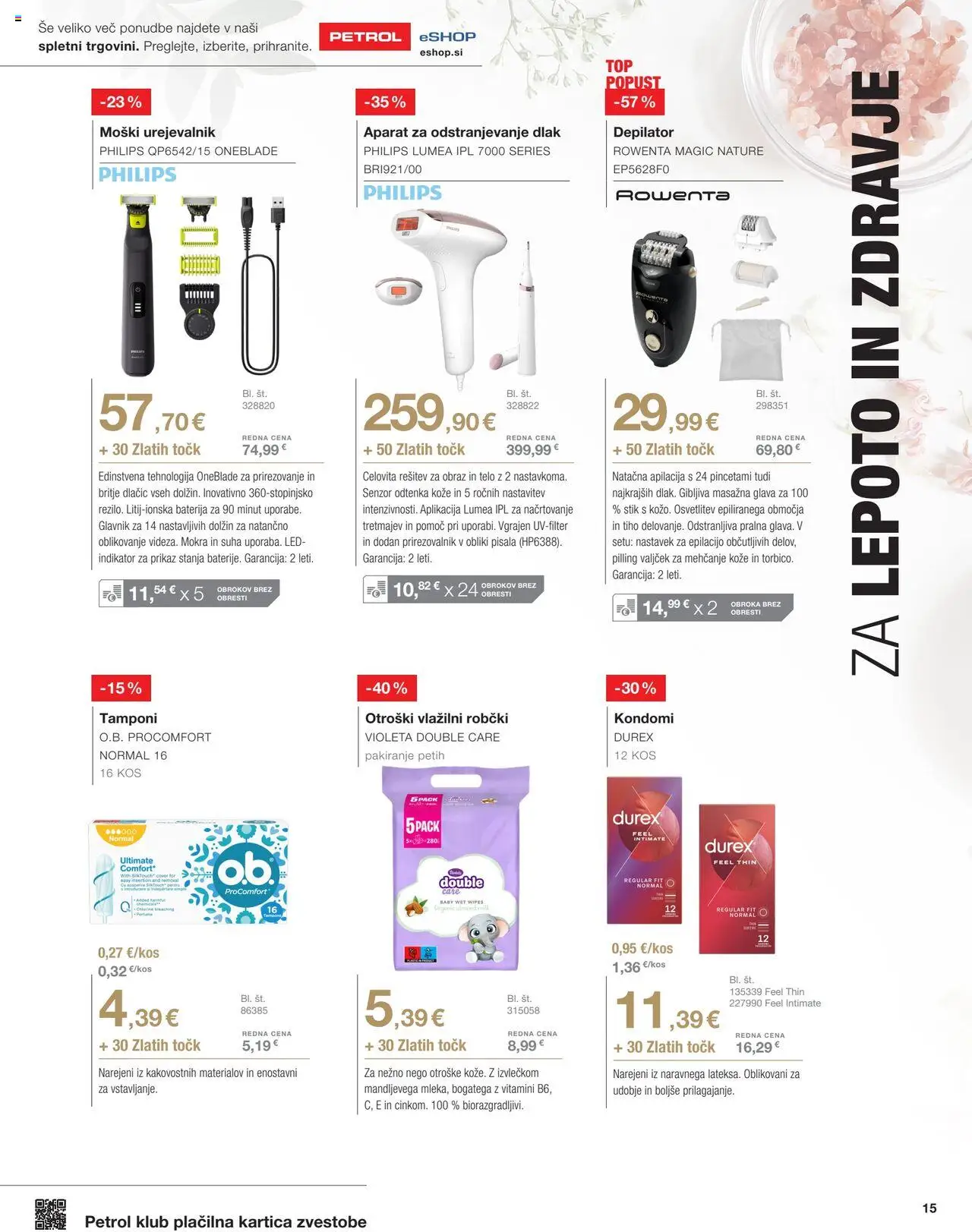 Petrol katalog │ velja od 01.07.2025 | Stran: 15 | Izdelki: Baterija, Robčki, Tamponi, Glavnik