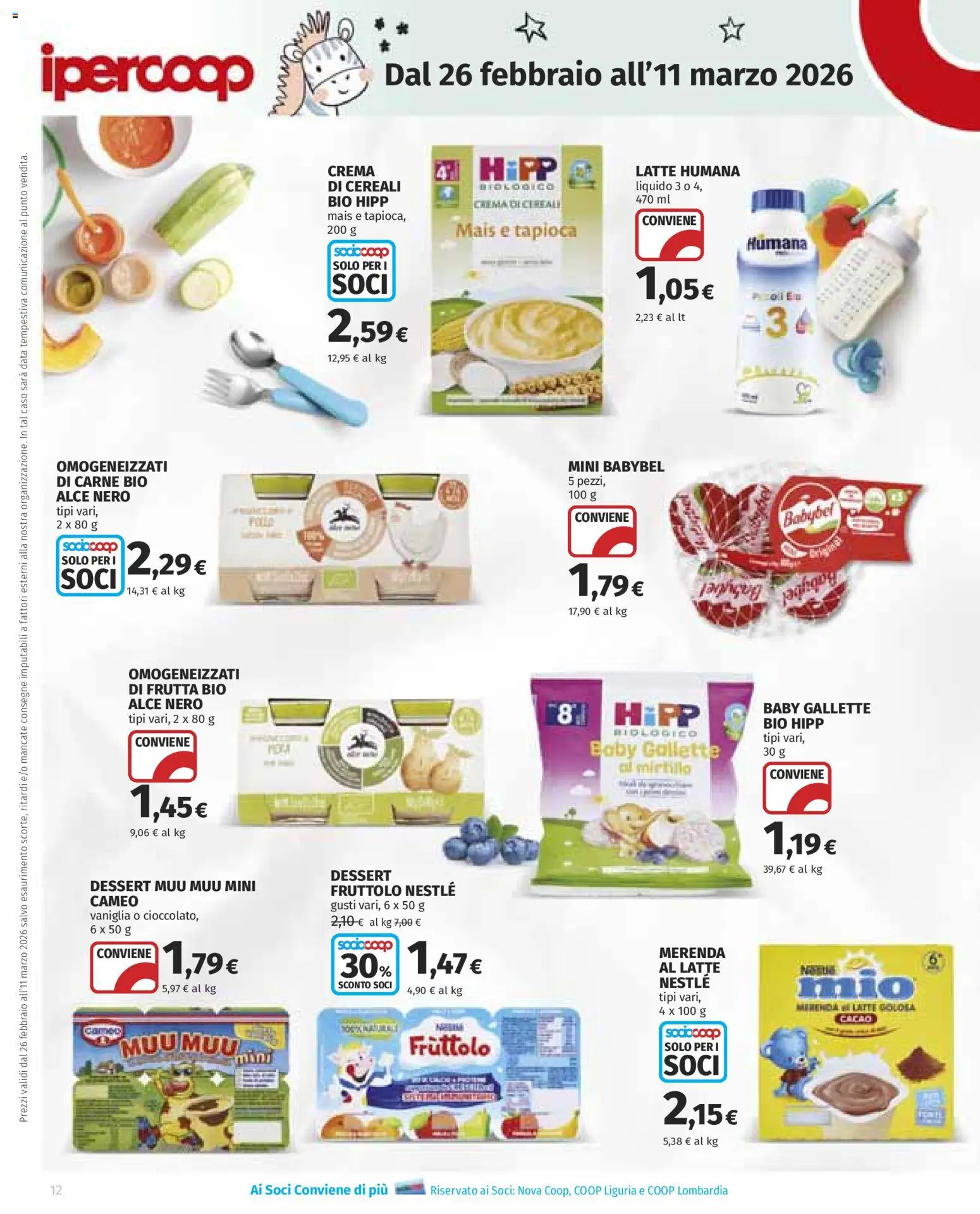 Volantino Ipercoop del 26.02.2026 | Pagina: 12 | Prodotti: Crema, Cereali, Gallette, Cacao