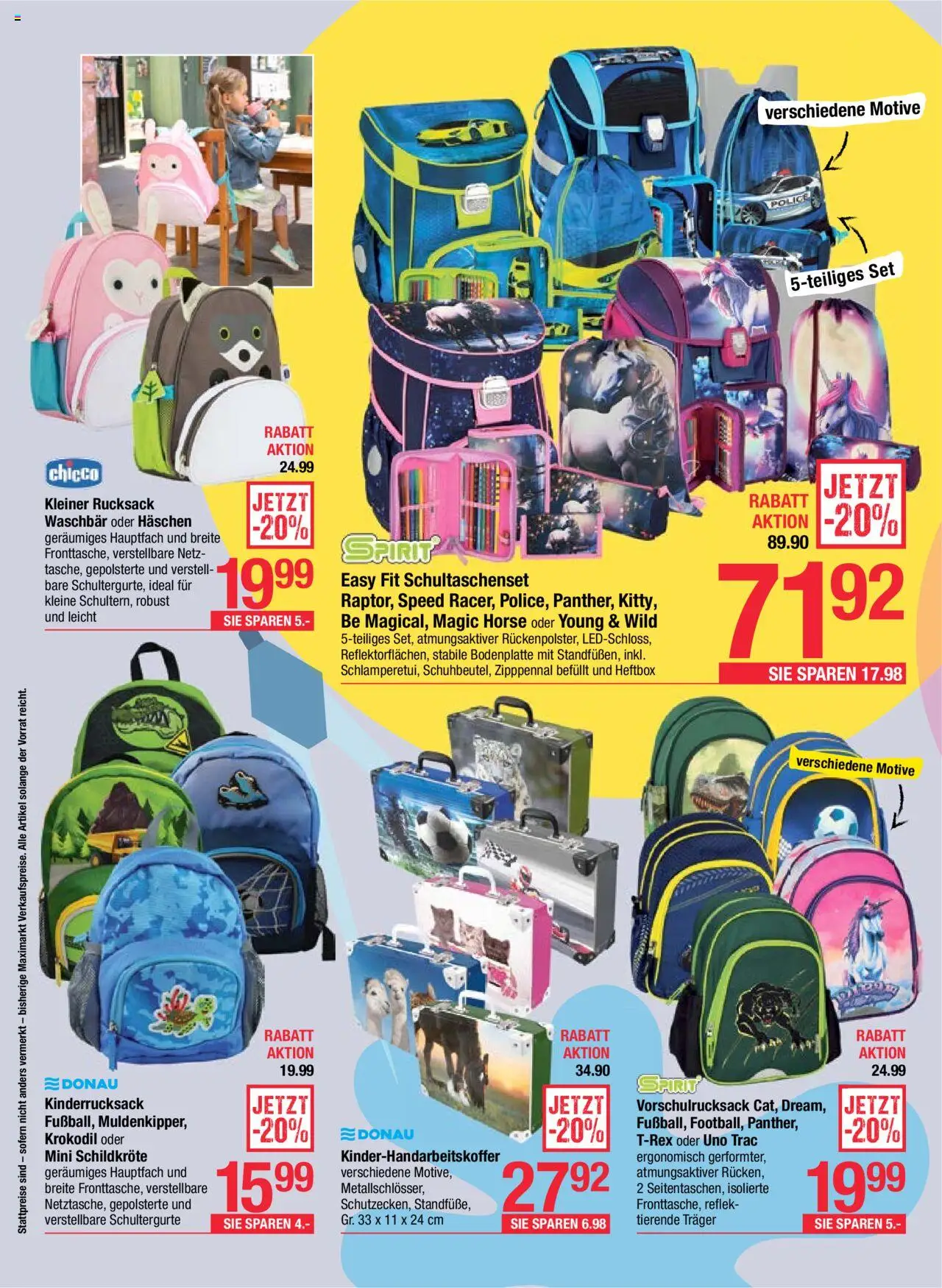 Maximarkt Alles für die Schule gültig ab 25.08.2025 | Seite: 4 | Produkte: Rucksack