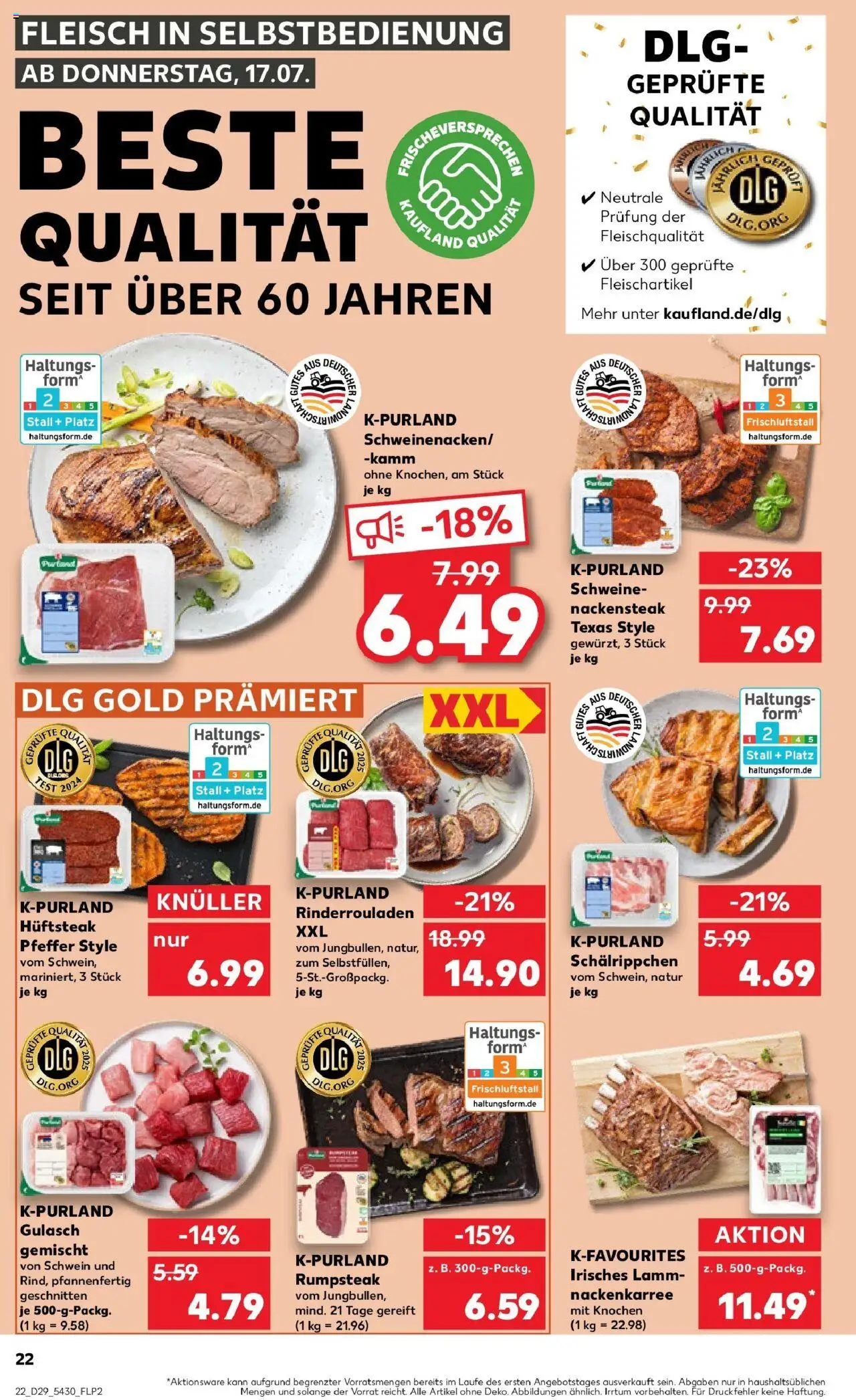 Kaufland prospekt Landsberg Am Lech	 - gültig ab dem 21.07.2025 | Seite: 35 | Produkte: Rumpsteak, Gulasch, Steak, Fleisch