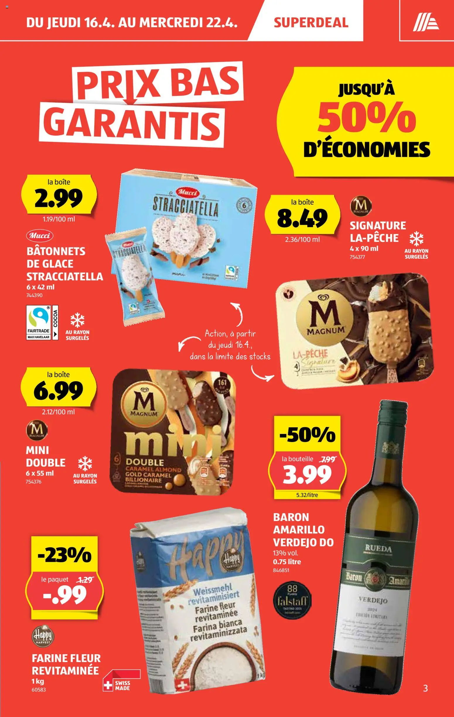 Aldi aktionen FR – gültig ab 16.04.2026 | Seite: 4 | Produkte: En Kommode, Glace