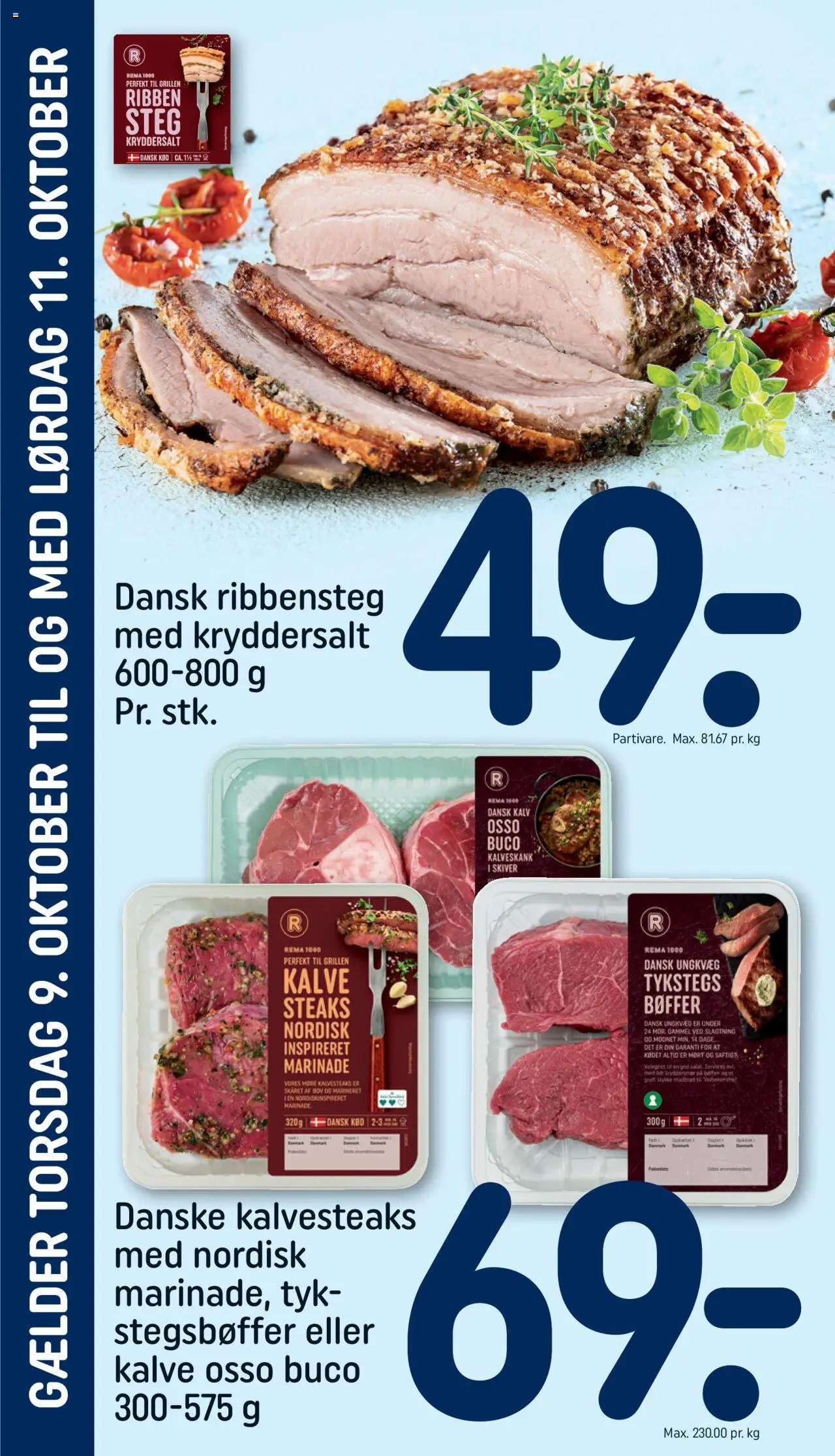 Rema 1000 tilbudsavis – gyldig fra 09.10.2025 | Side: 2 | Produkter: Bøffer