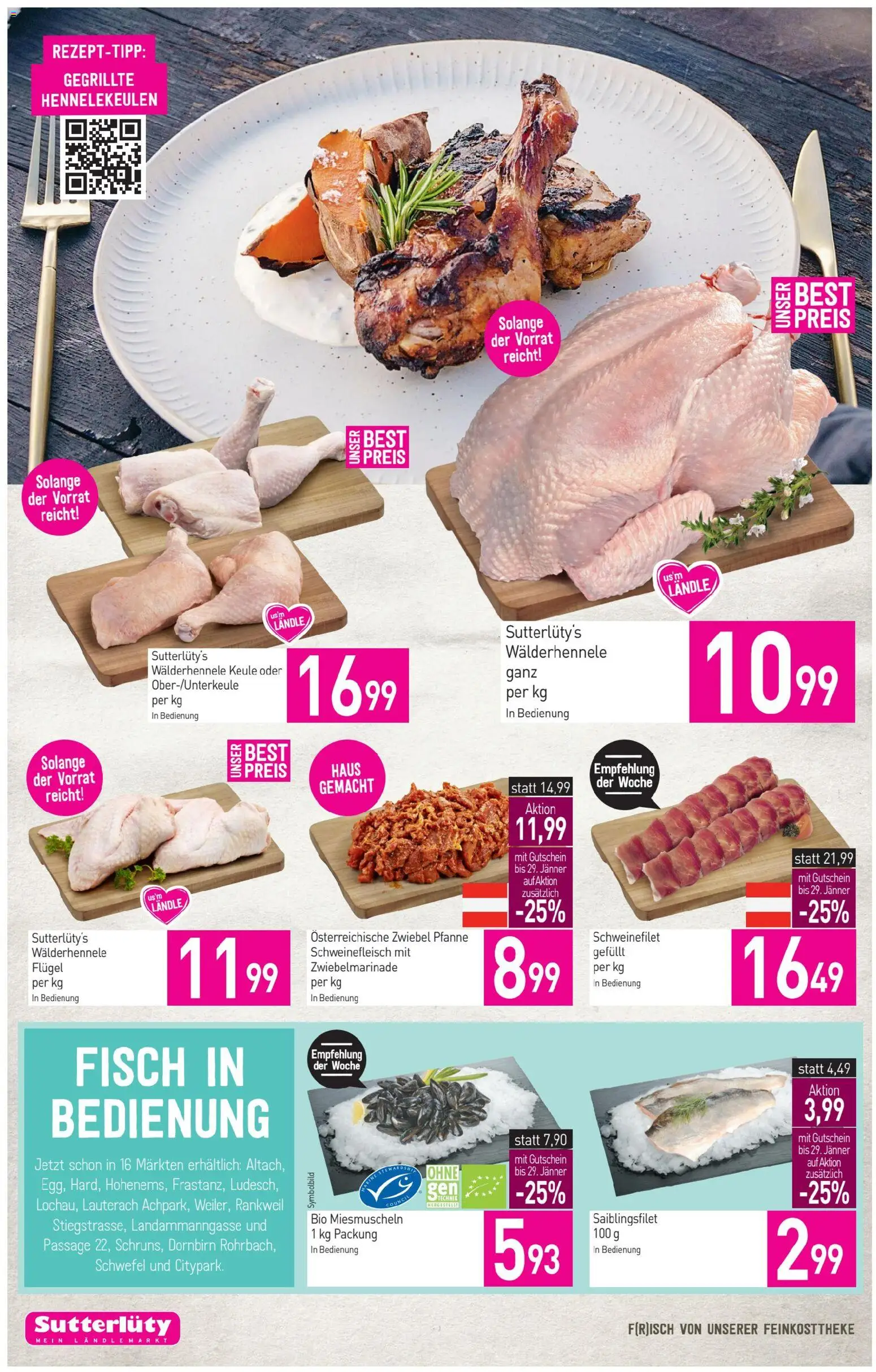 Sutterlüty Flugblatt gültig ab 22.01.2026 | Seite: 6 | Produkte: Schweinefleisch, Fisch