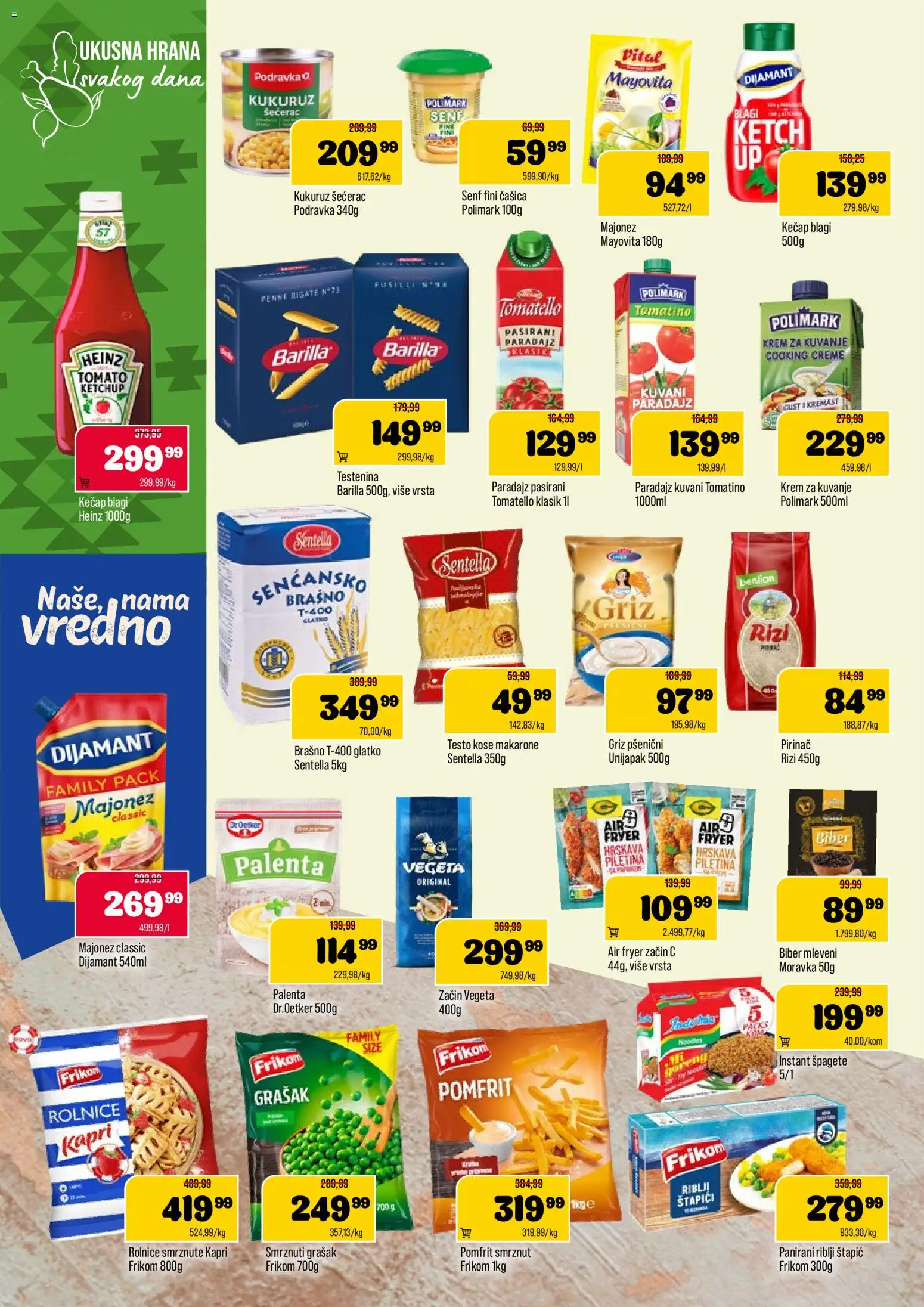 Podunavlje katalog - važi od 22.04.2026 | Strana: 6 | Proizvode: Testenina, Grašak, Kukuruz, Pomfrit