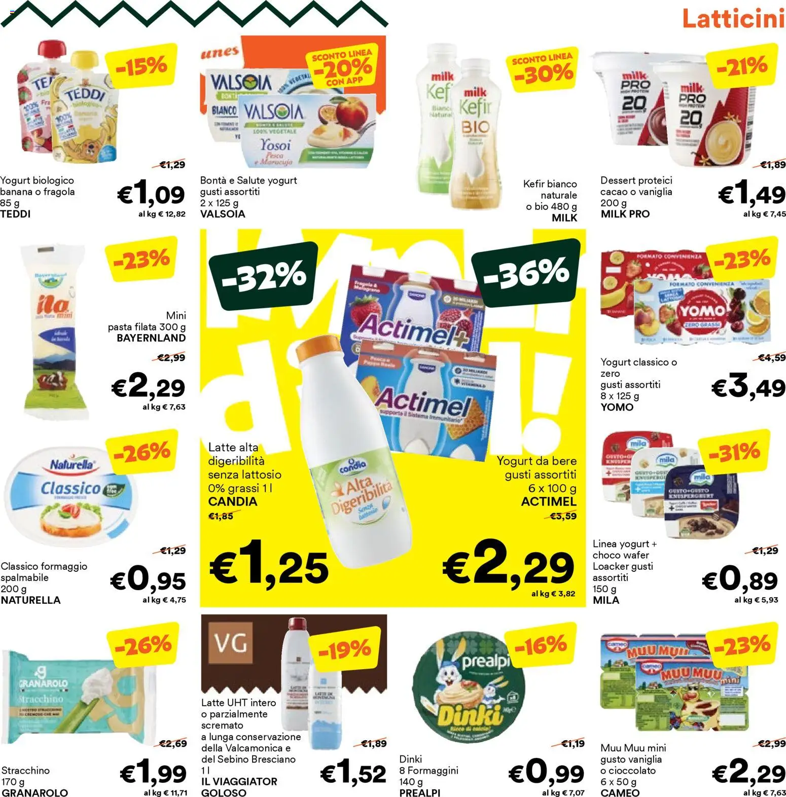 Volantino Unes del 22.10.2025 | Pagina: 7 | Prodotti: Yogurt, Formaggio, Stracchino, Cacao
