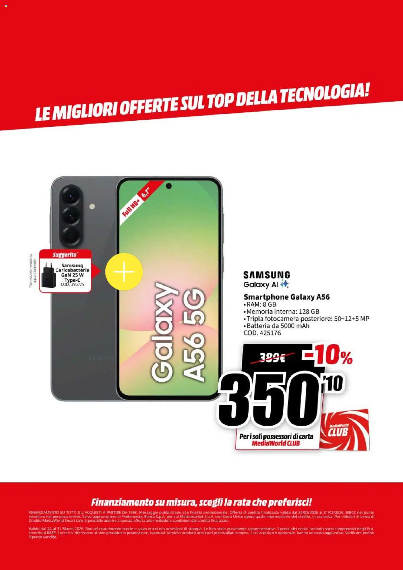 Volantino Media World del 24.03.2026 | Pagina: 36 | Prodotti: Top, Smartphone, Fotocamera, Stampa