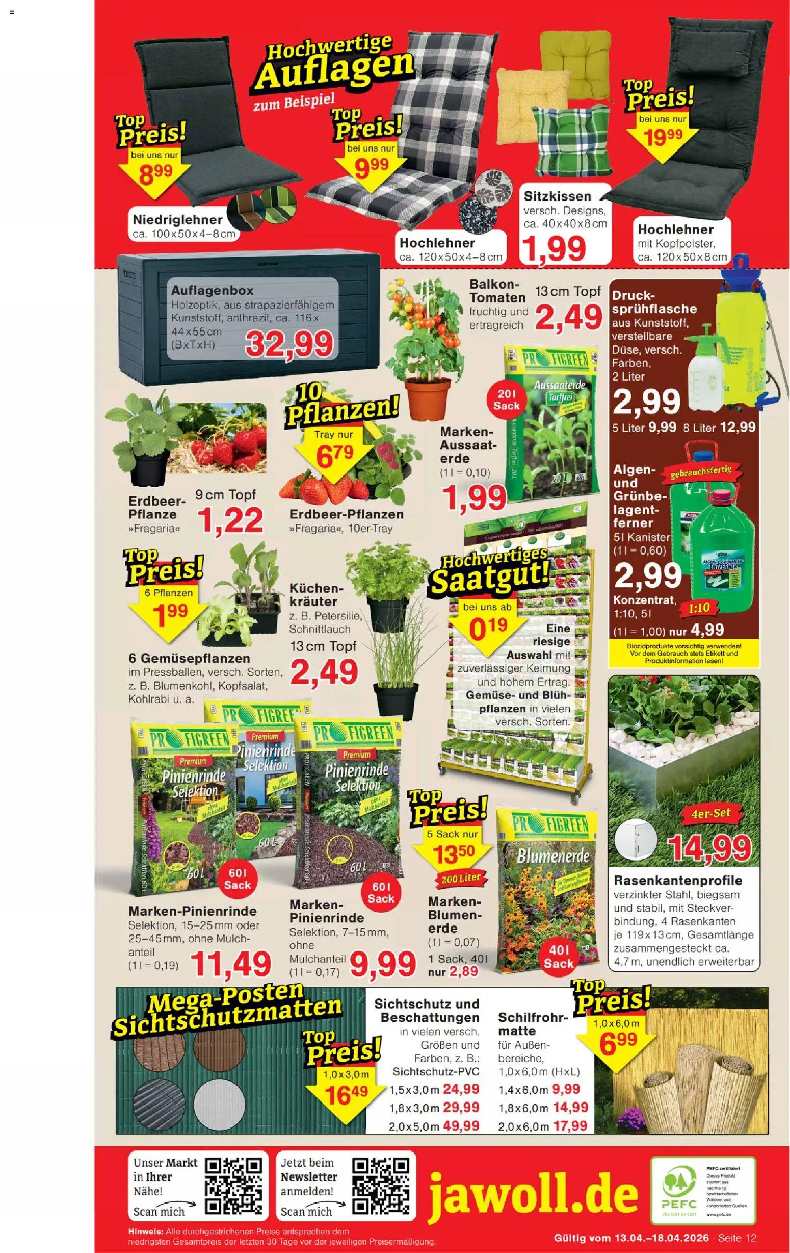 Wiglo Wunderland Prospekt – gültig ab 13.04.2026 | Seite: 16 | Produkte: Kohlrabi, Tomaten, Blumenerde, Gemüse