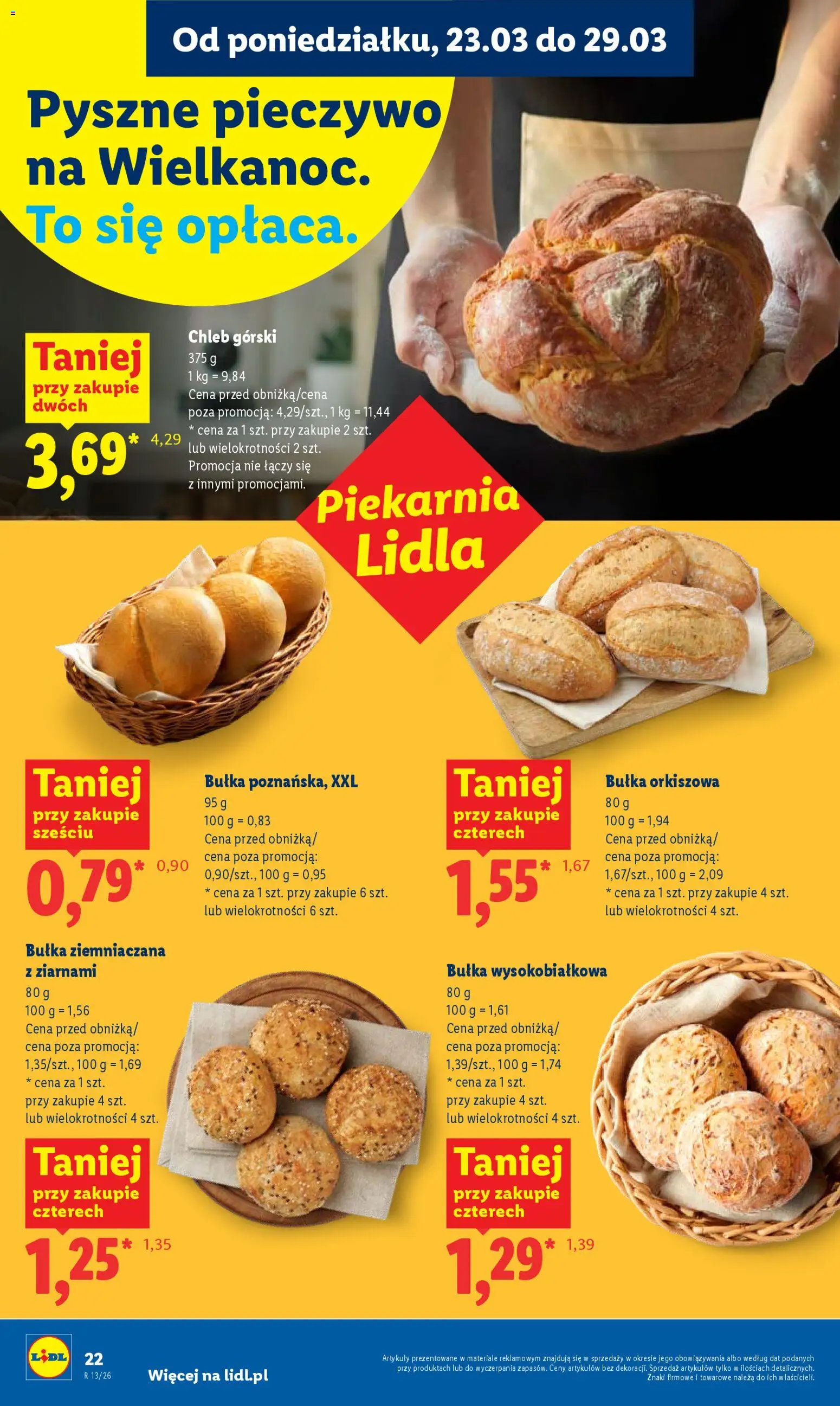 Lidl Polsko leták od 23.03.2026 | Strana: 22 | Produkty: Chléb
