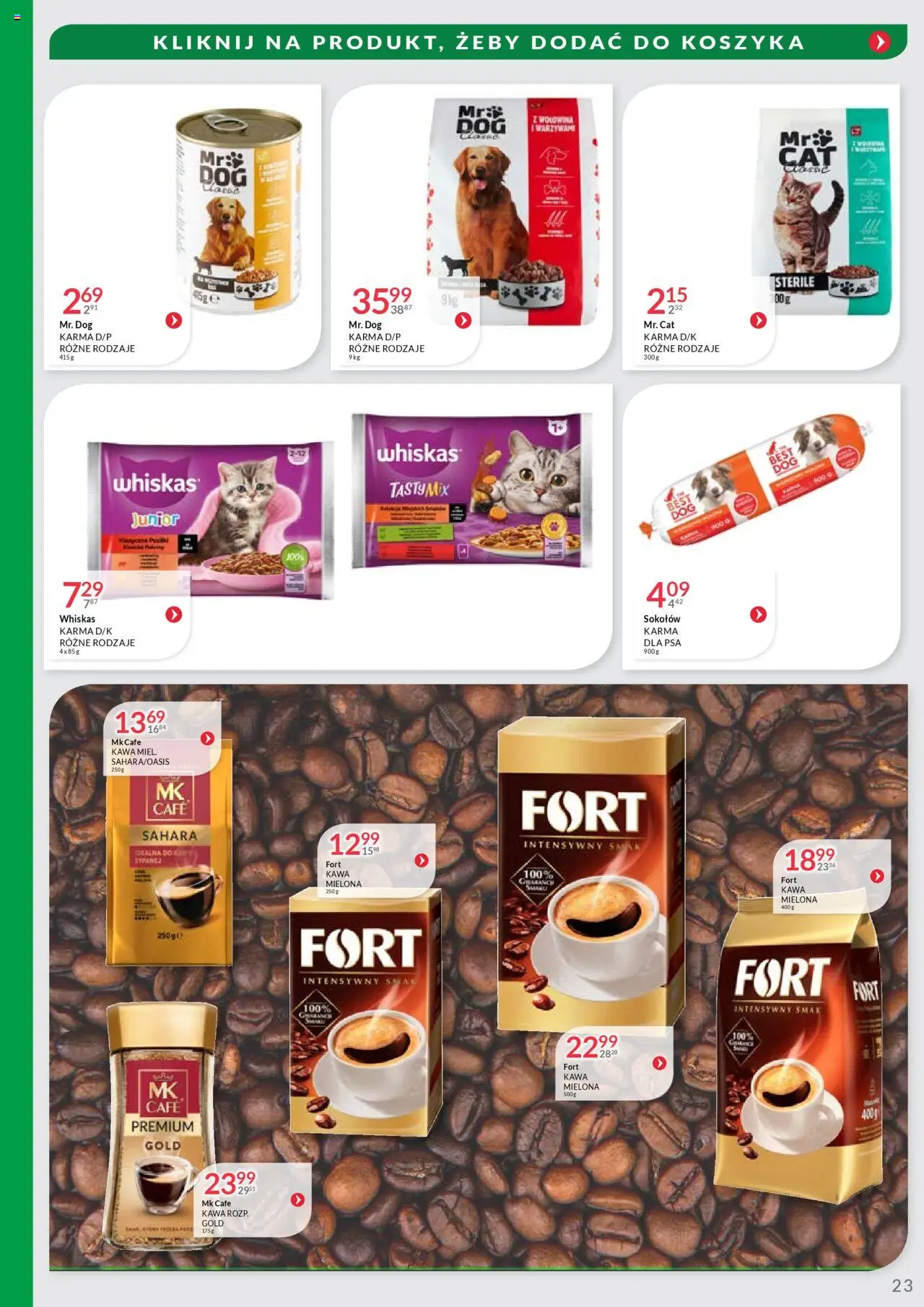 Eurocash Gazetka - Oferta Handlowa MR Południowy Wschód od 09.06.2025 | Strona: 23 | Produkty: Karma dla psa, Kawa, Wołowina