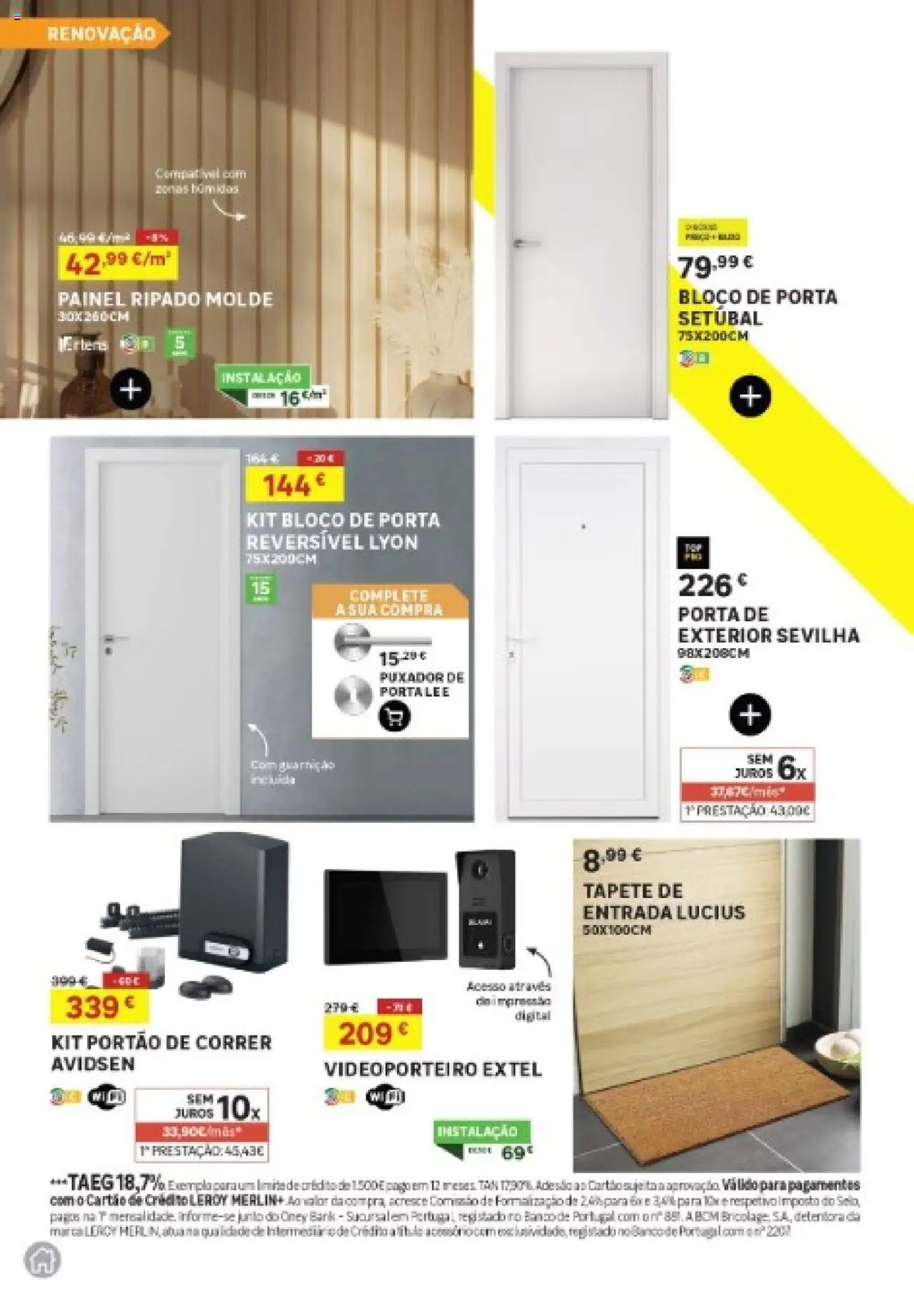 Leroy Merlin Catálogo │ válido de 02.10.2025 | Página: 12 | Produtos: Porta, Portão, Banco, Tapete