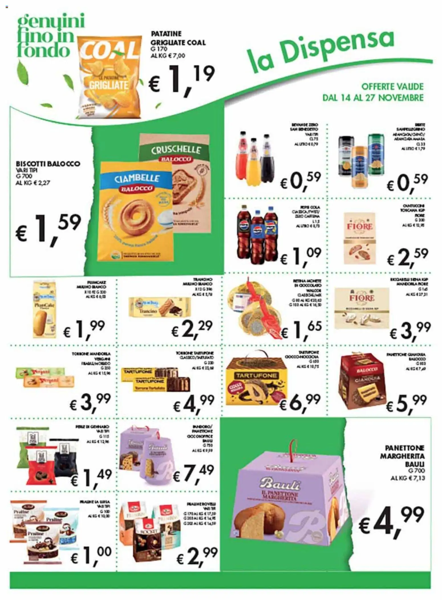 Volantino Coal del 14.11.2025 | Pagina: 10 | Prodotti: Ciambelle, Patatine, Biscotti, Panettone