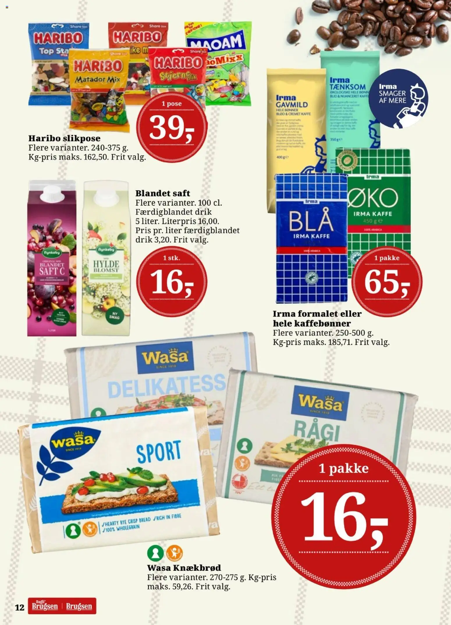 Dagli'Brugsen tilbudsavis – gyldig fra 13.02.2026 | Side: 12 | Produkter: Hylde, Bønner, Knækbrød, Søm