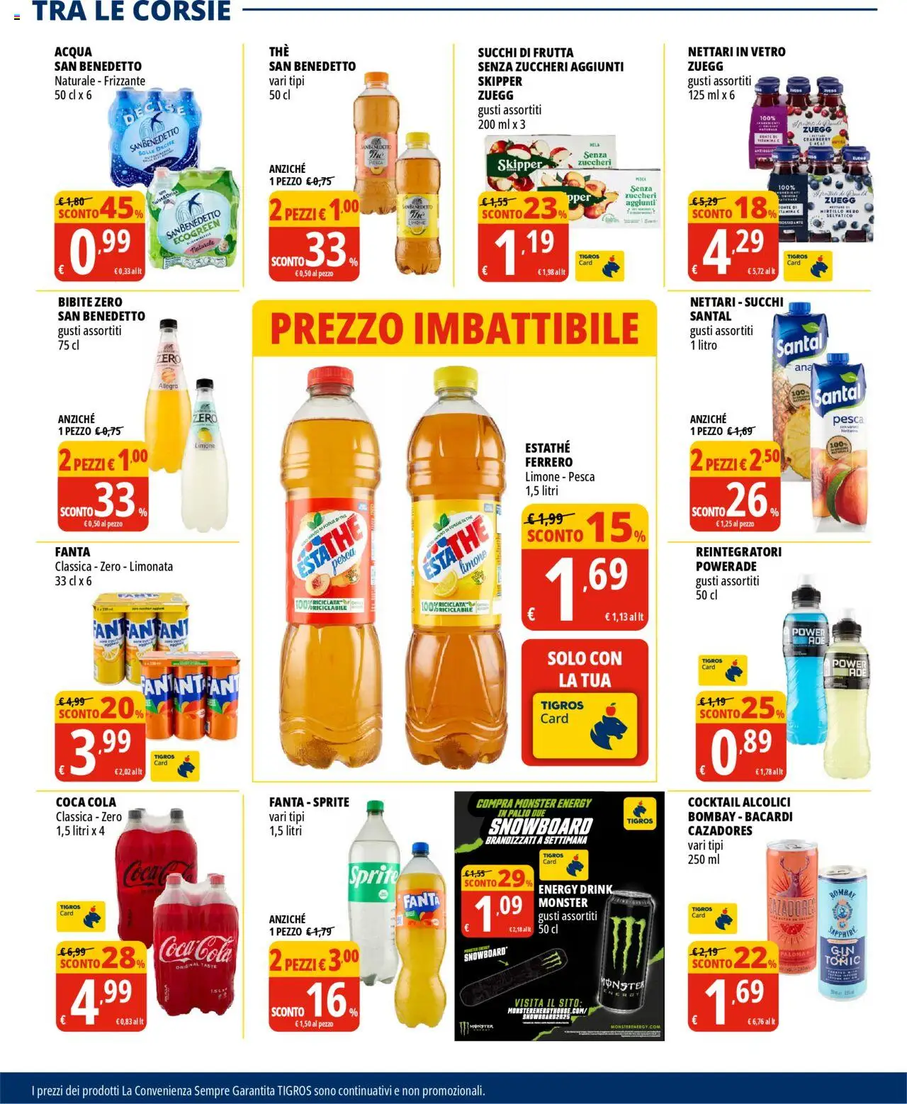 Volantino Tigros del 18.06.2025 | Pagina: 11 | Prodotti: Acqua, Pesca, The, Coca Cola