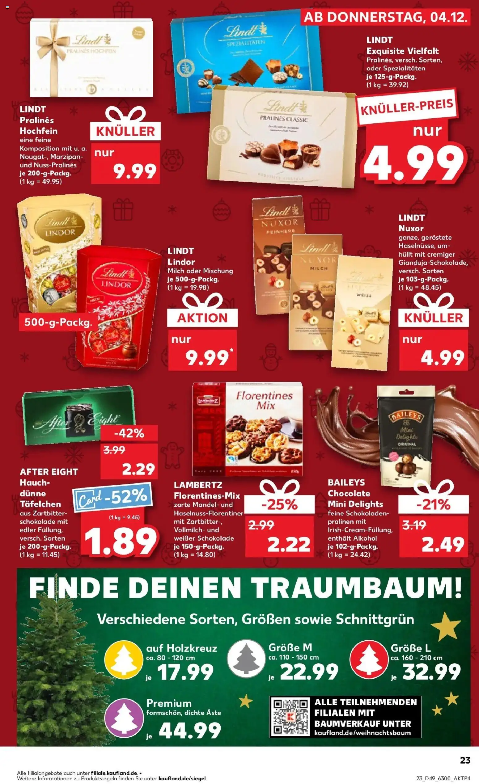 Kaufland prospekt Wetzlar	 – gültig ab 08.12.2025 | Seite: 23 | Produkte: Milch, Schokolade, Baileys, Lindt