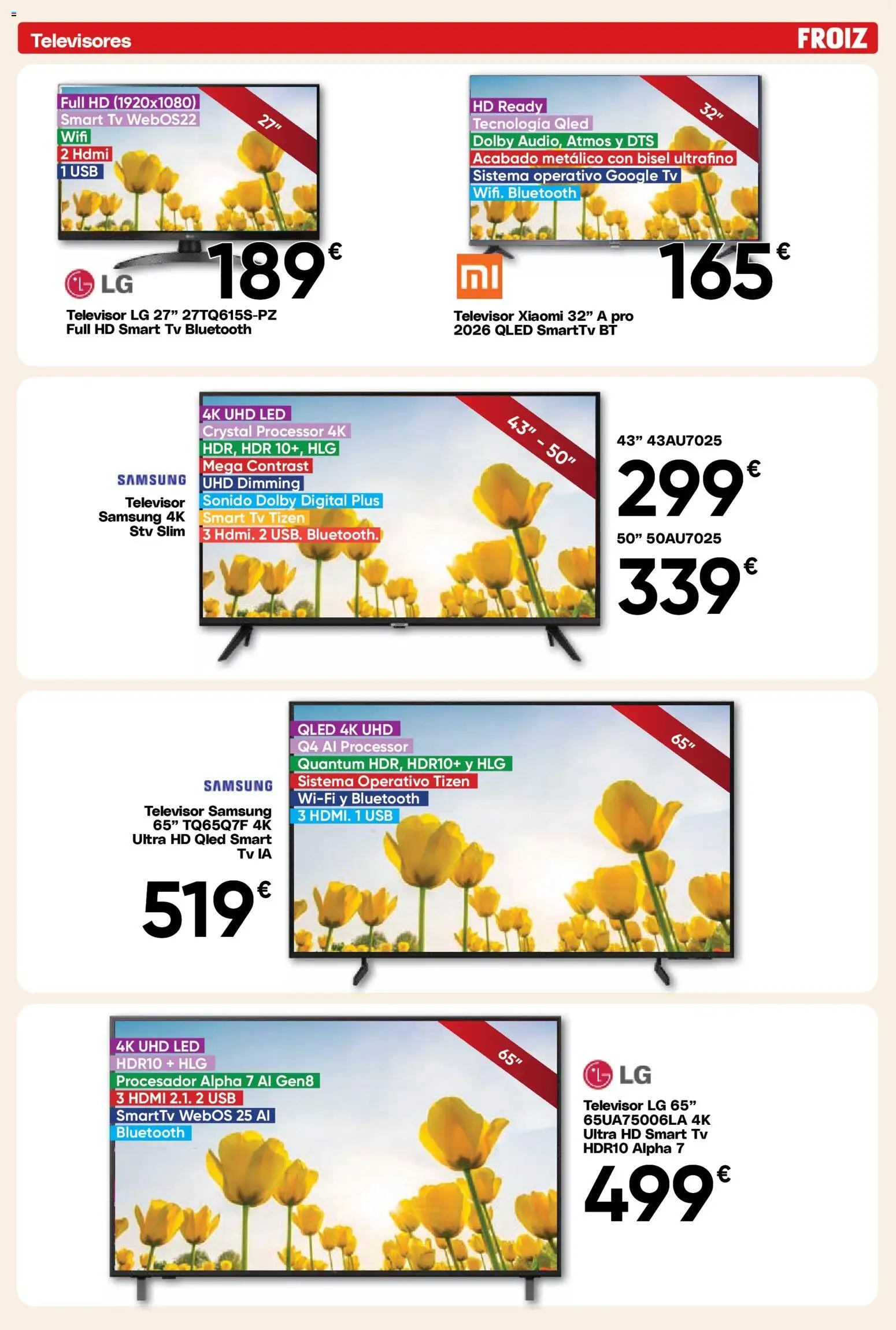 Froiz - Folleto Hiper │ válido desde el 25.03.2026 | Página: 2 | Productos: Televisor, USB