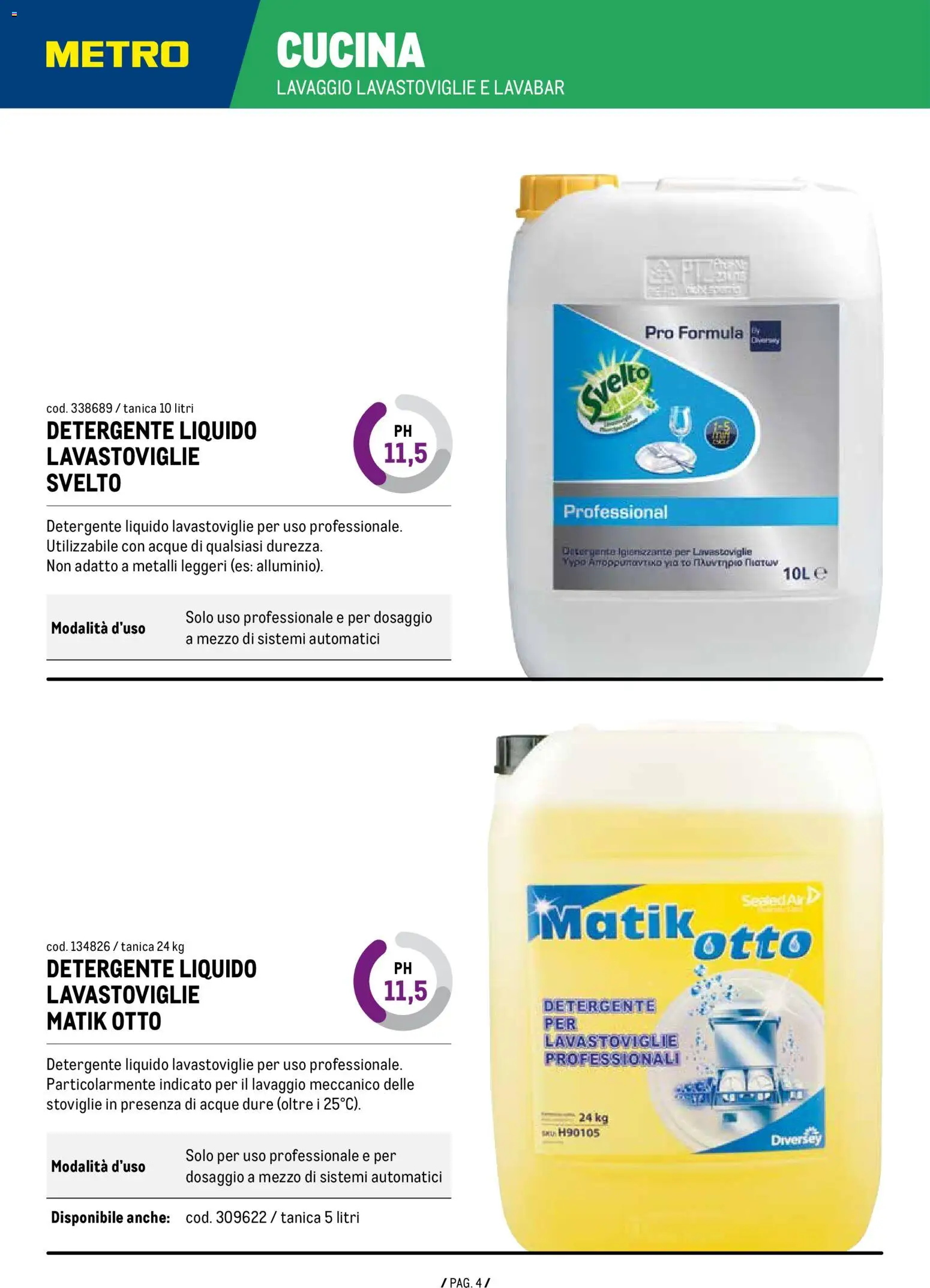 Volantino Metro del 07.01.2026 | Pagina: 4 | Prodotti: Detergente, Lavastoviglie, Tanica