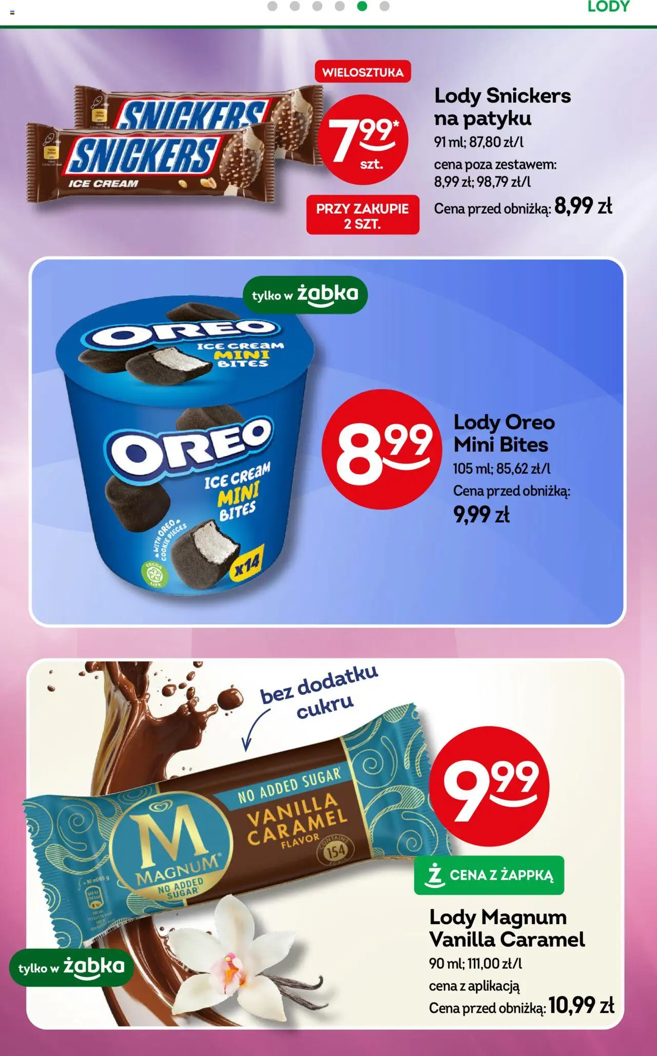 Żabka Gazetka od 13.08.2025 | Strona: 38 | Produkty: Lody Magnum, Lody