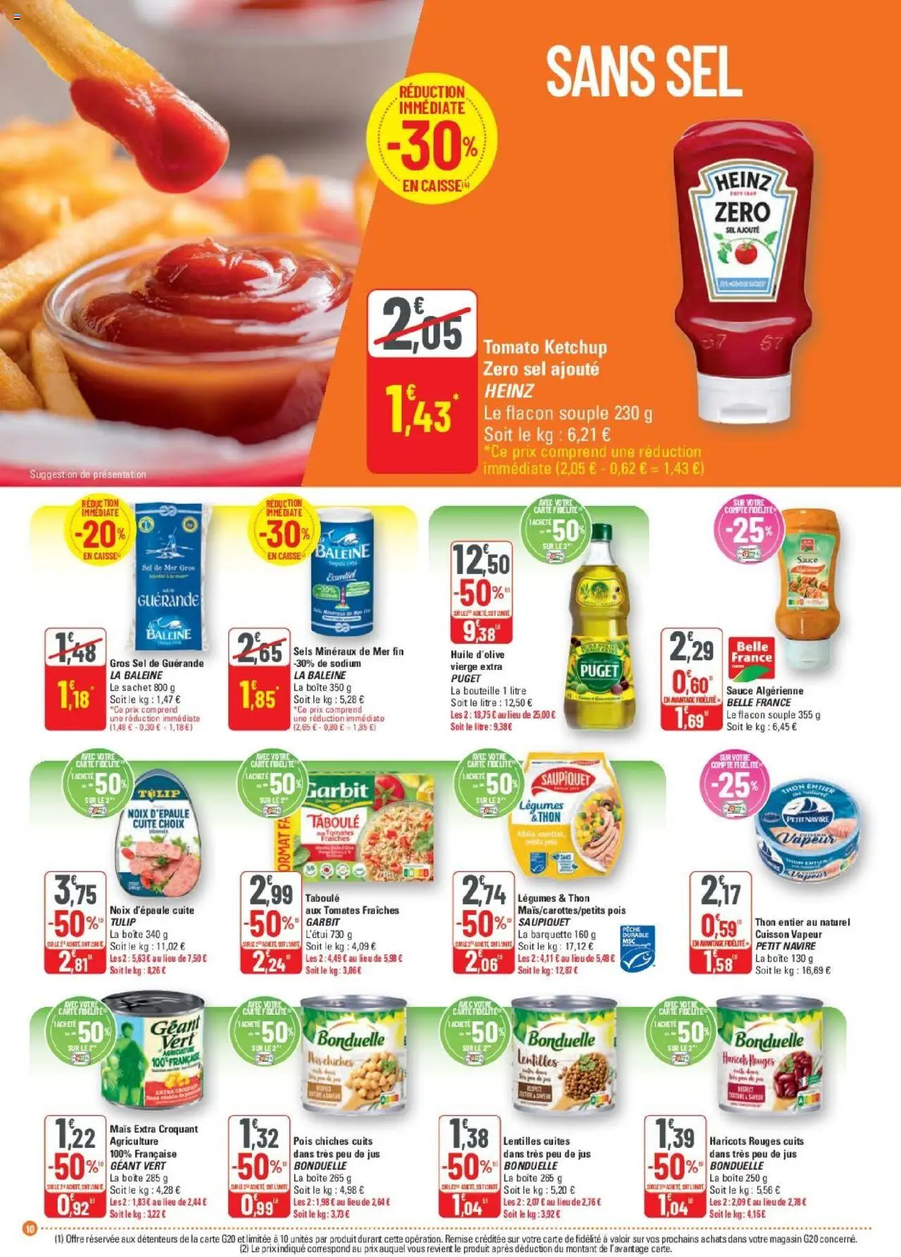  | Page: 10 | Produits: Pêche, Mais, Jus, Noix