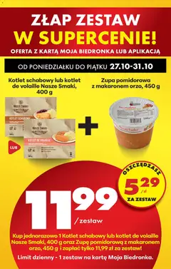 Pogląd oferty "Zupa pomidorowa z makaronem orzo, Zupa pomidorowa z makaronem orzo, 450 g" - ważna od 27.10.2025 | Strona: 87 | Produkty: Karta, Mięta, Zupa