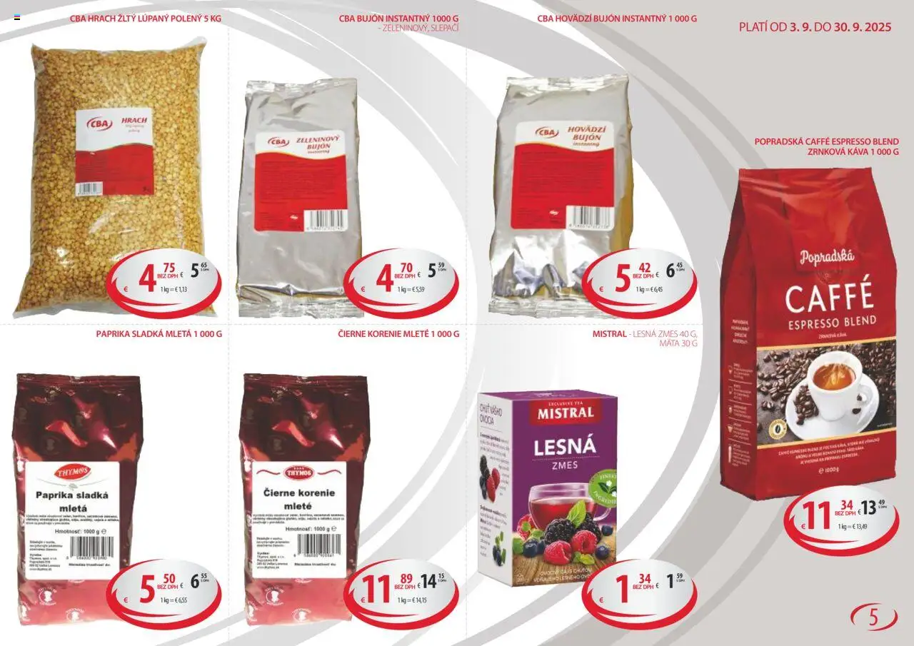 Sintra Horeca & Gastro │ platný od 03.09.2025 | Strana: 5 | Produkty: Paprika, Bujón, Čierne korenie, Korenie