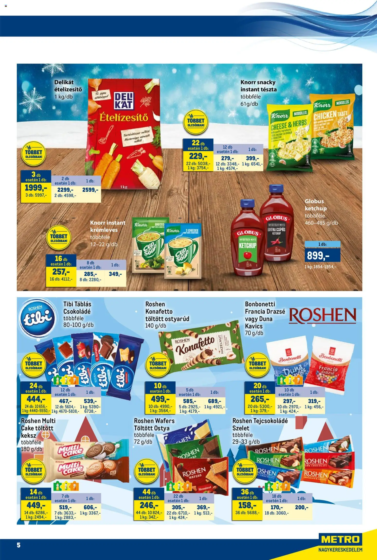 Metro akciós ujság - amely érvényes a következő dátumtól: 16.01.2026 | Oldal: 5 | Termékek: Pita, Tészta, Ételízesítő, Keksz