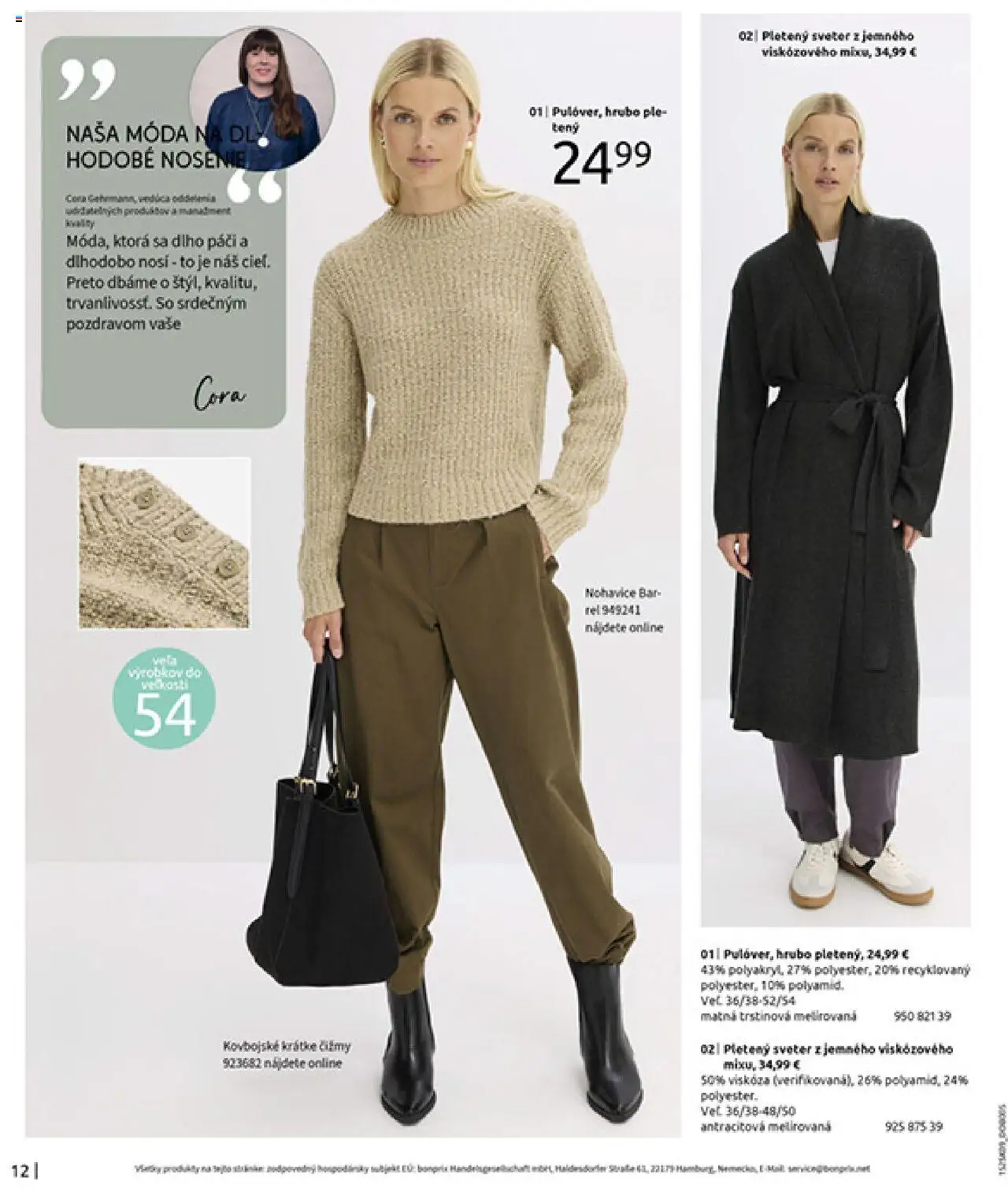 Nové Bonprix akcie – leták je platný od 23.09.2025 | Strana: 14 | Produkty: Sveter, Nohavice