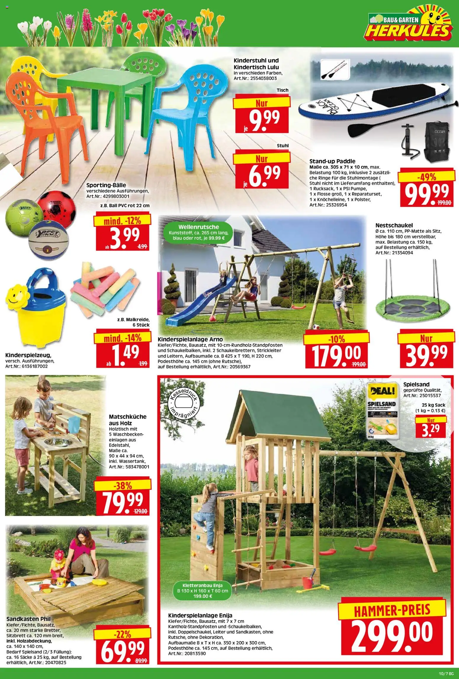 HERKULES Bau & Garten – gültig ab 02.03.2026 | Seite: 7 | Produkte: Tisch, Stuhl, Waschbecken