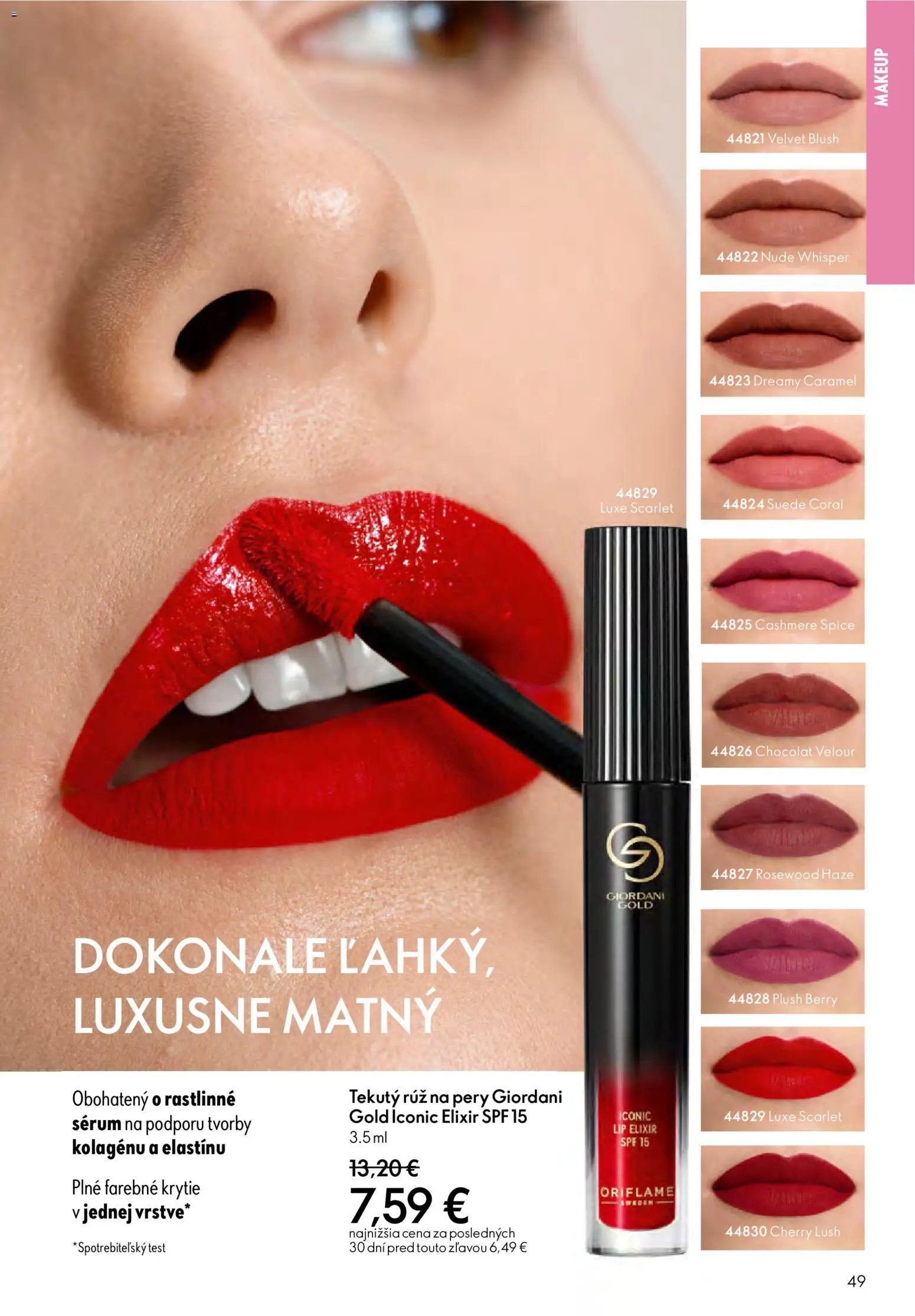 Nové Oriflame akcie – leták je platný od 24.12.2025 | Strana: 49 | Produkty: Rúž na pery