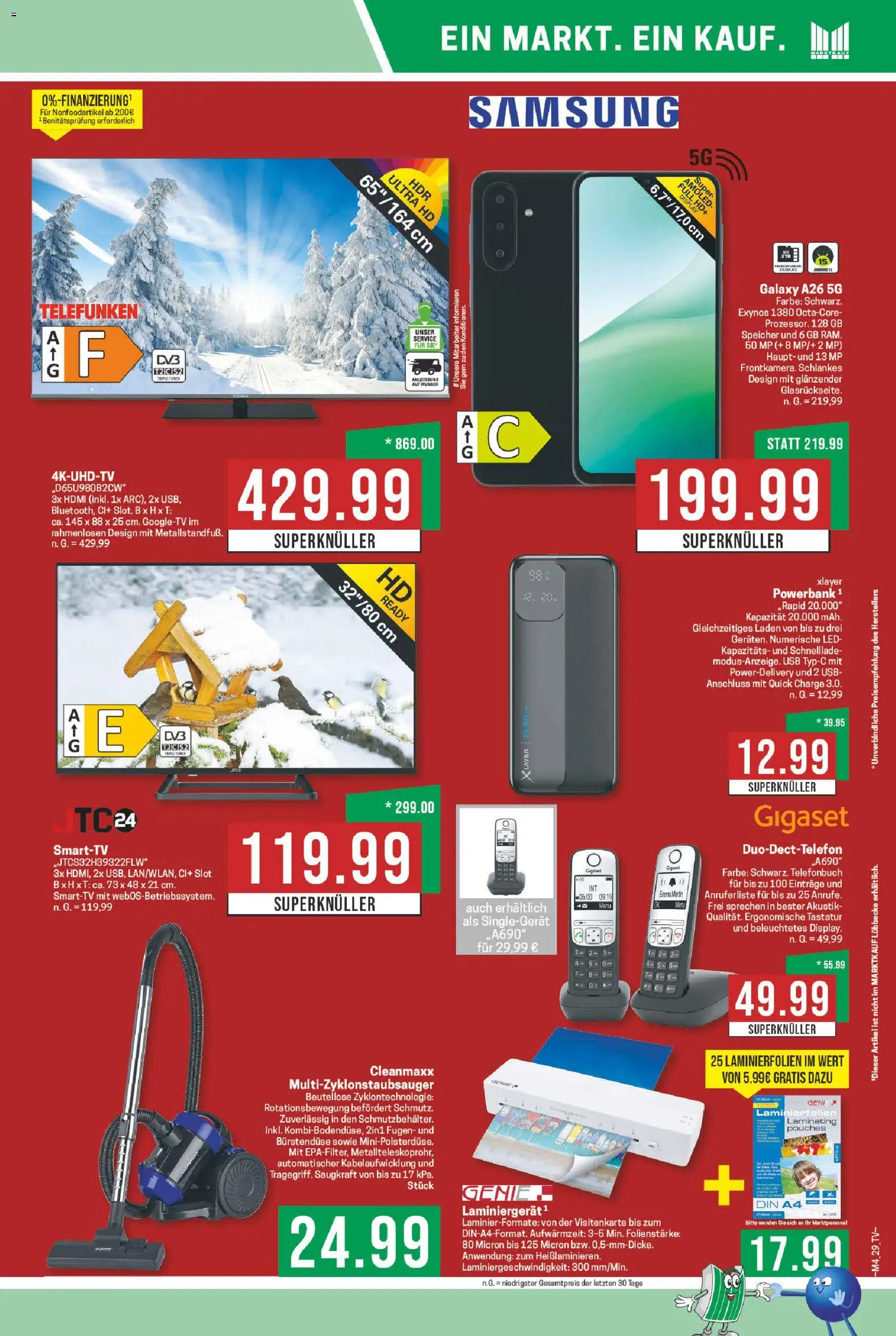 Marktkauf Prospekt 	 – gültig ab 19.01.2026 | Seite: 29 | Produkte: Samsung, Powerbank, Tastatur, TV