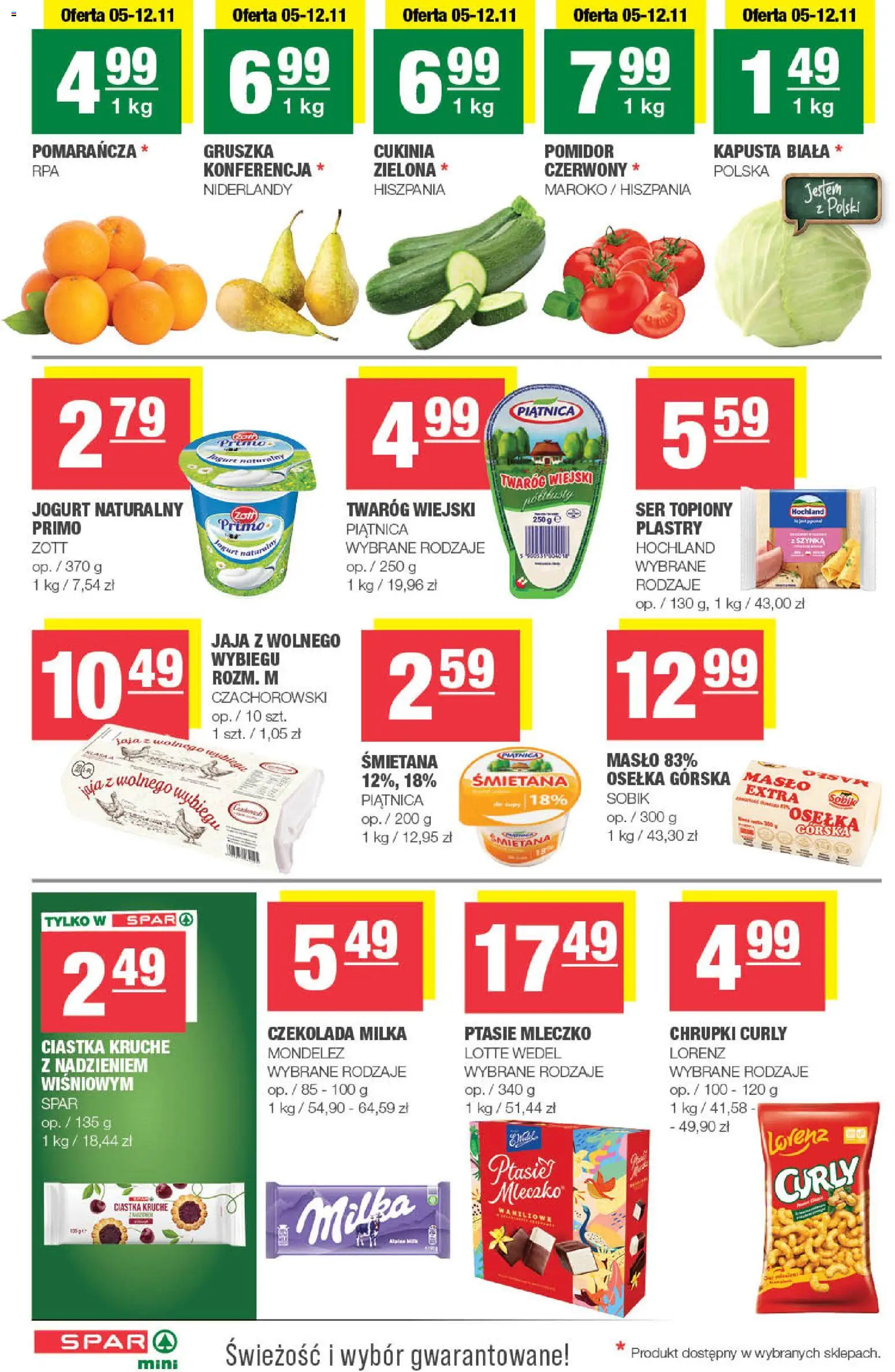 Spar Gazetka - Mini od 05.11.2025 | Strona: 2 | Produkty: Jogurt naturalny, Szynka, Milka, Czekolada