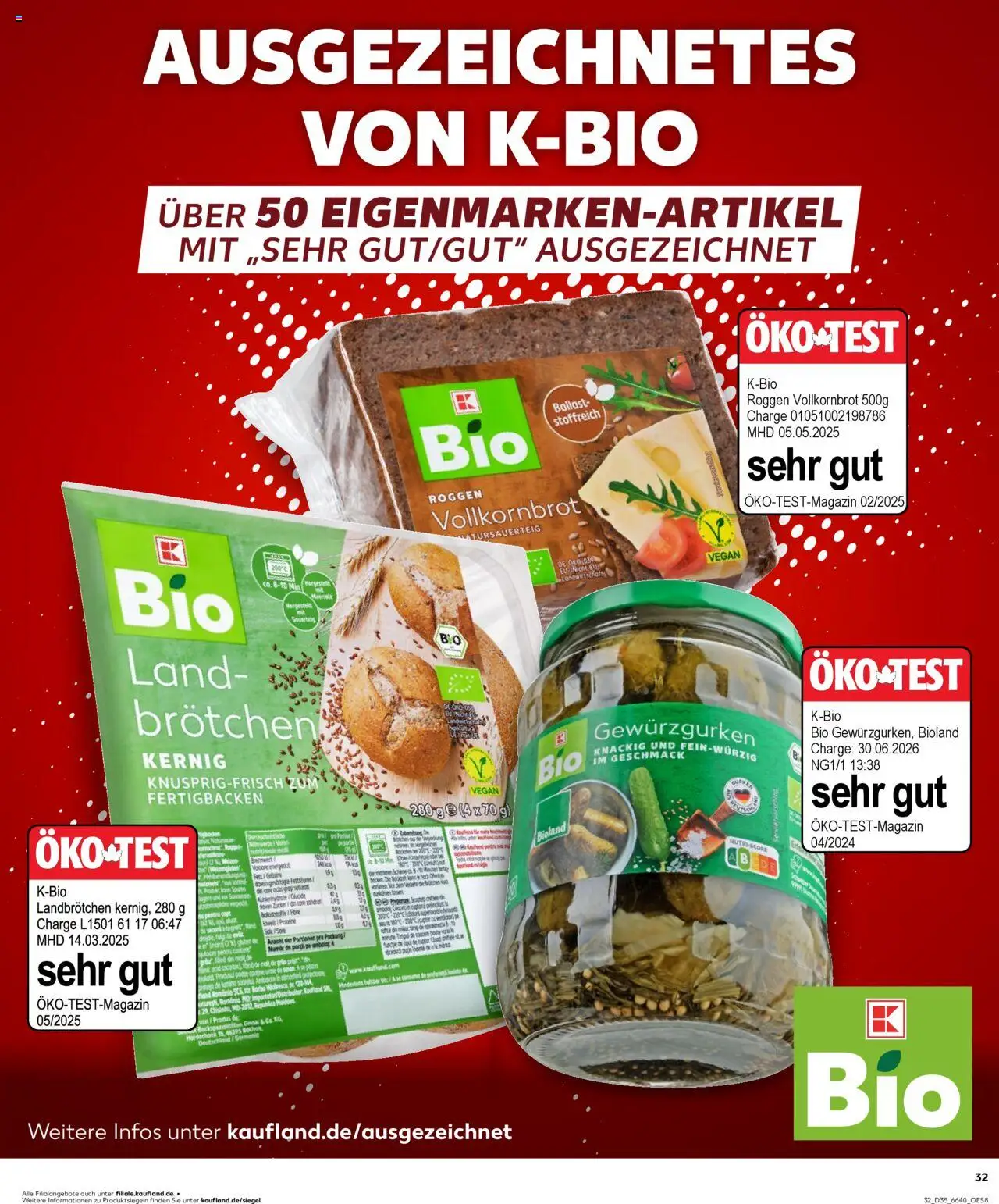 Kaufland Prospekt 	 - gültig ab dem 28.08.2025 | Seite: 32 | Produkte: Vollkornbrot