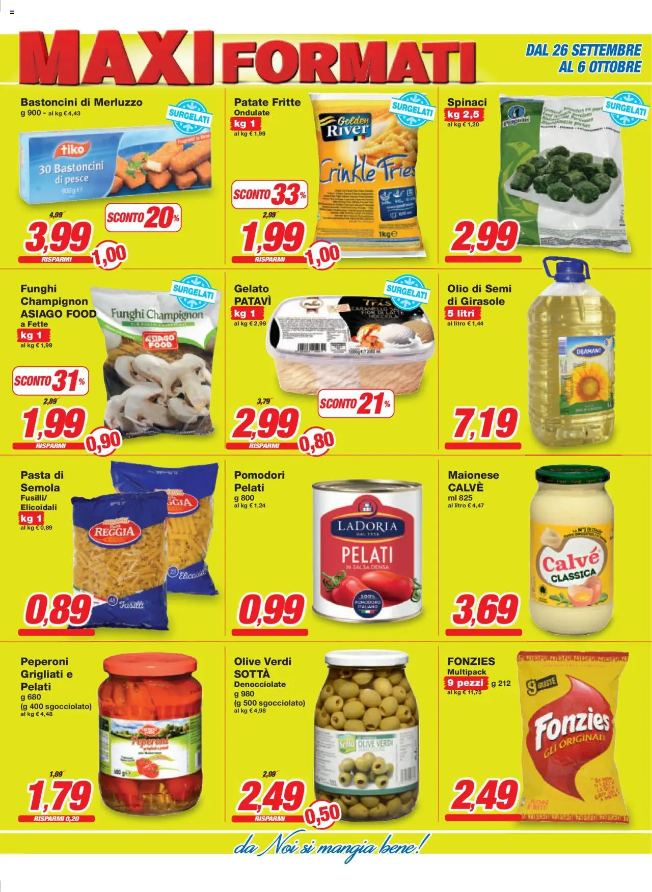 Volantino Prix del 26.09.2025 | Pagina: 11 | Prodotti: Gelato, Maionese, Salsa, Olive