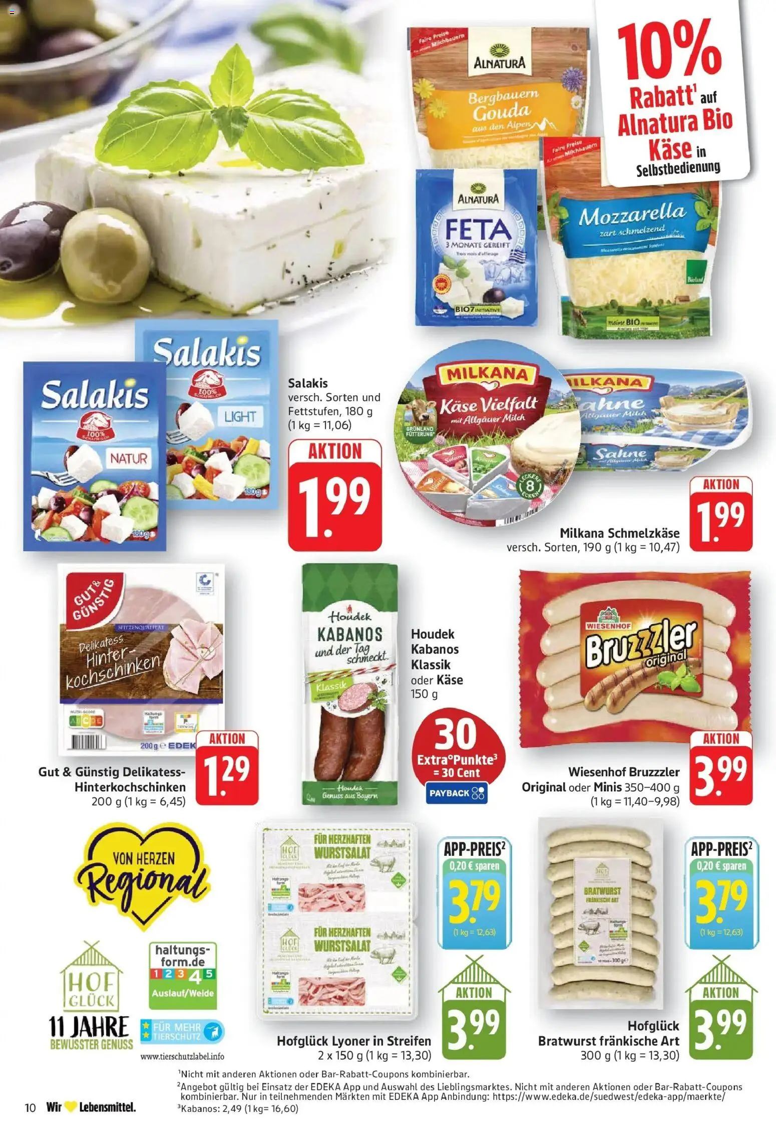 Edeka prospekt Pirmasens	 – gültig ab 12.04.2026 | Seite: 10 | Produkte: Feta, Milch, Gouda, Bratwurst