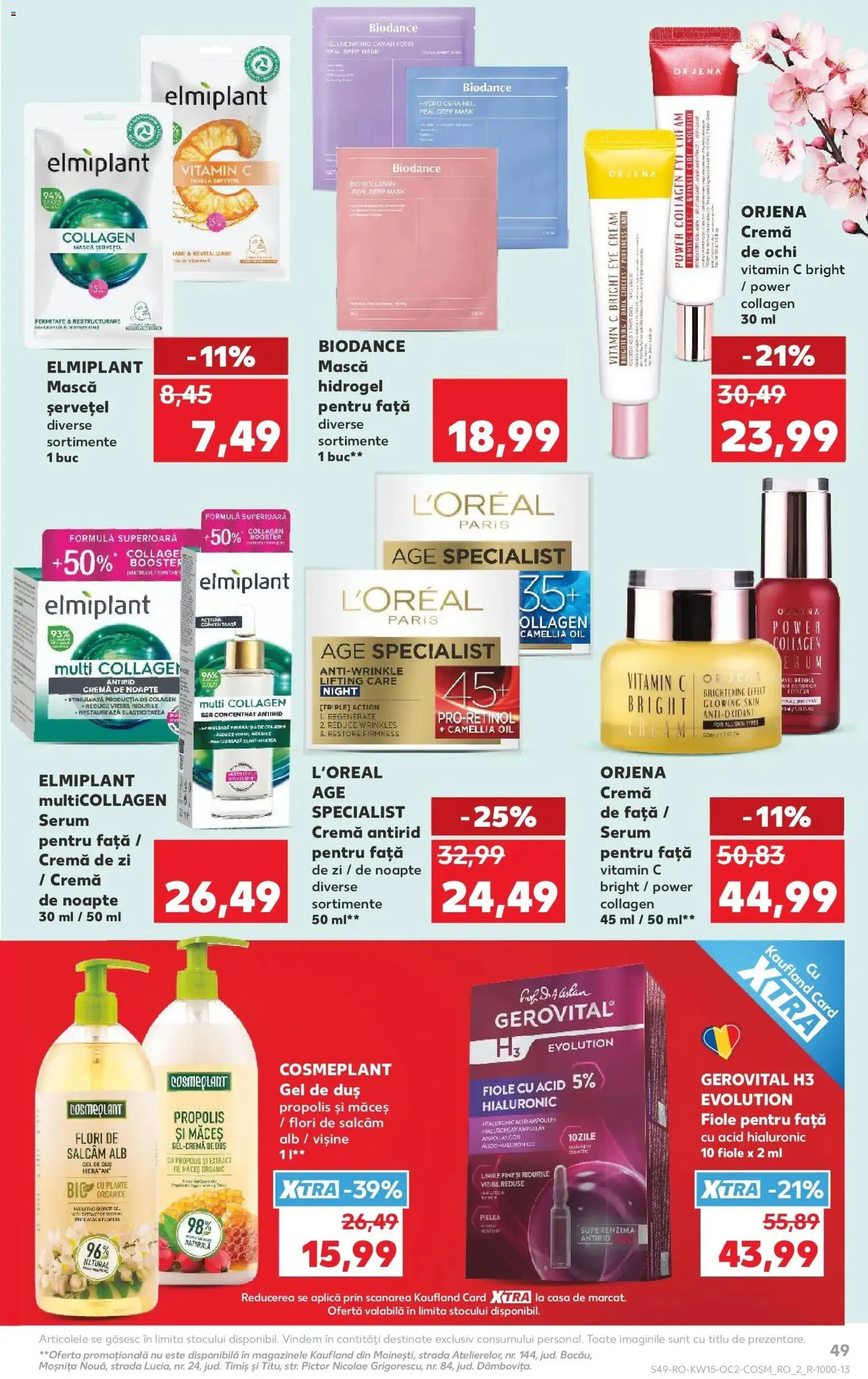 Noul catalog Kaufland – valabil de la 08.04.2026 | Pagină: 49 | Produse: Serum, Cremă de zi, Duș, Cremă