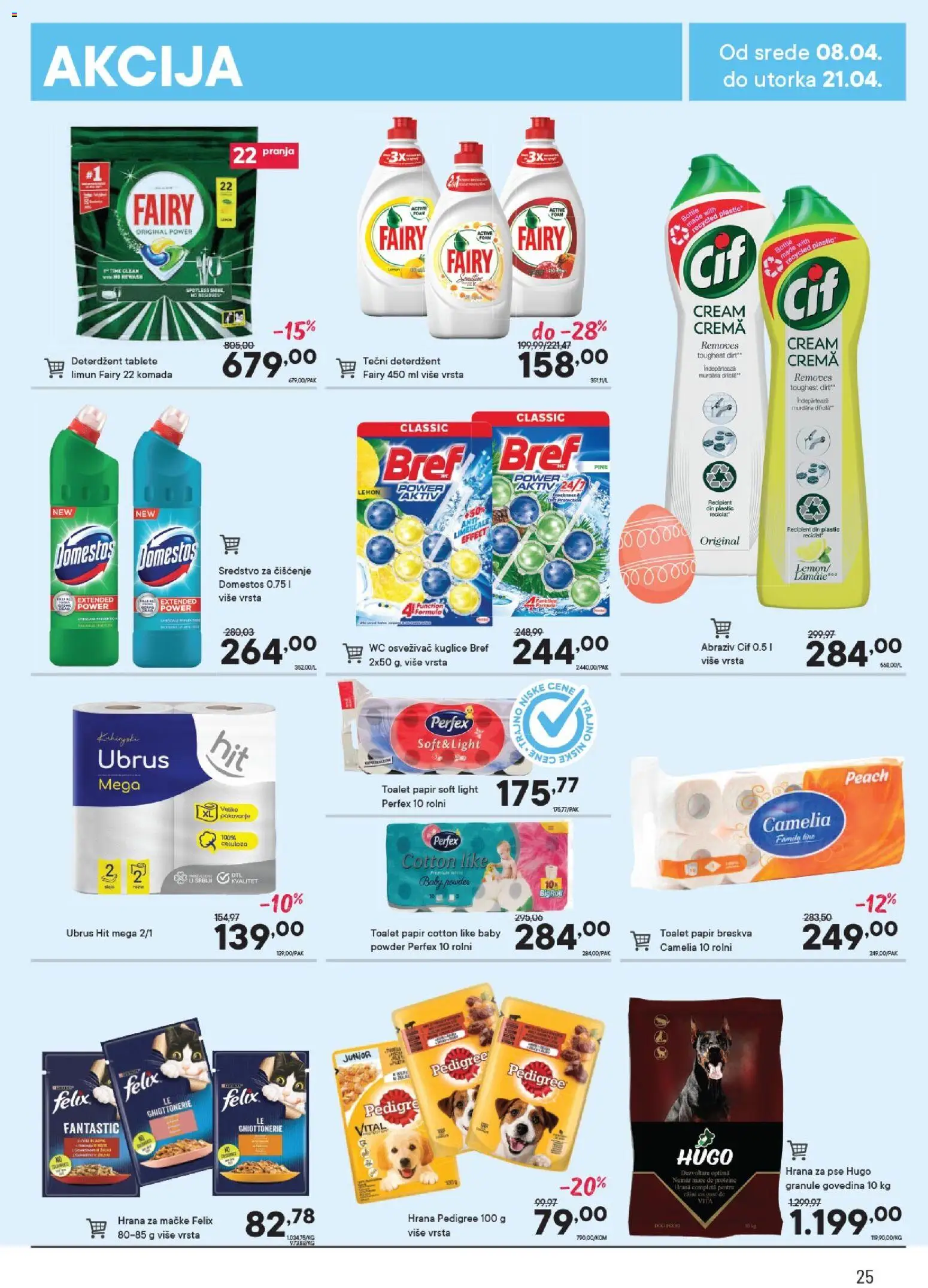 PerSu katalog - važi od 08.04.2026 | Strana: 25 | Proizvode: Pedigree, Hrana za pse, Limun, Hugo