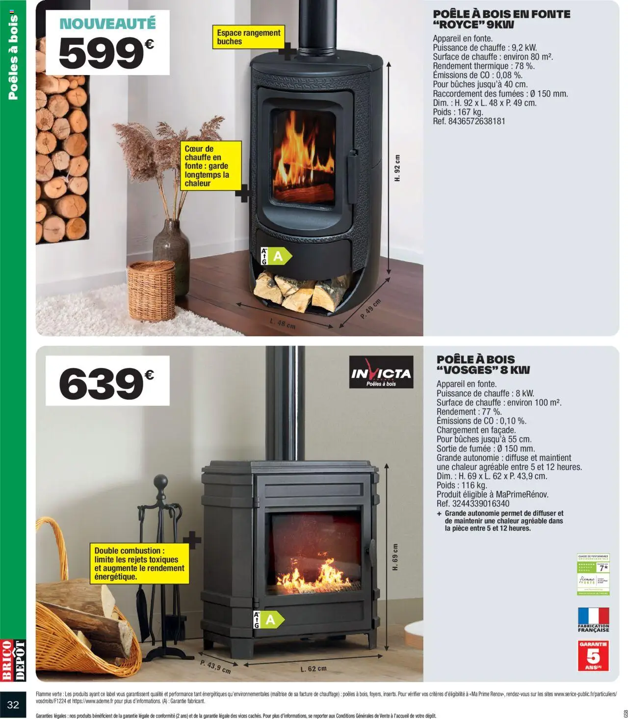 {H1} | Page: 32 | Produits: Poêle, Poids, Poêle à bois