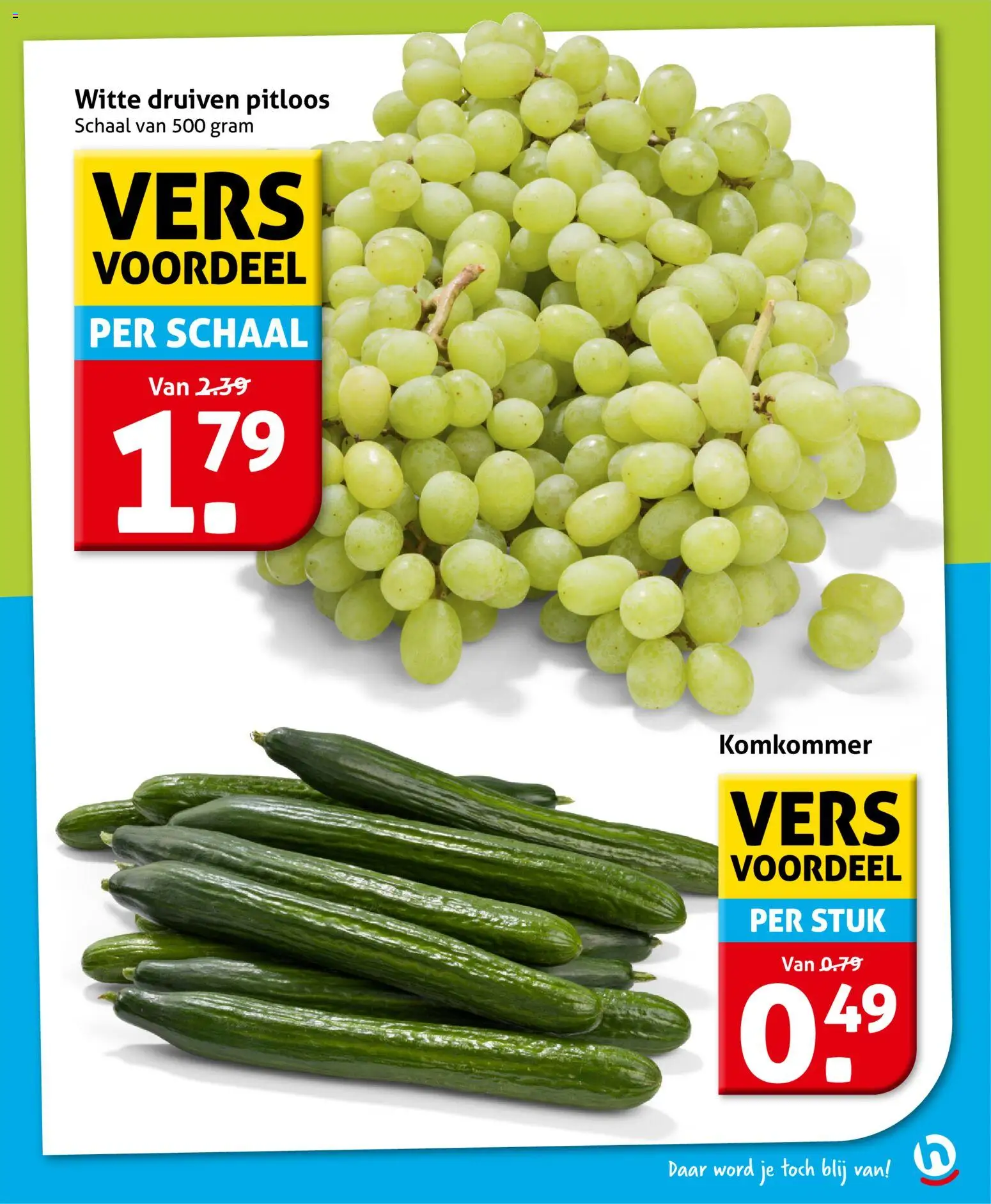 {H1} | Pagina: 7 | Producten: Komkommer, Schaal, Druiven